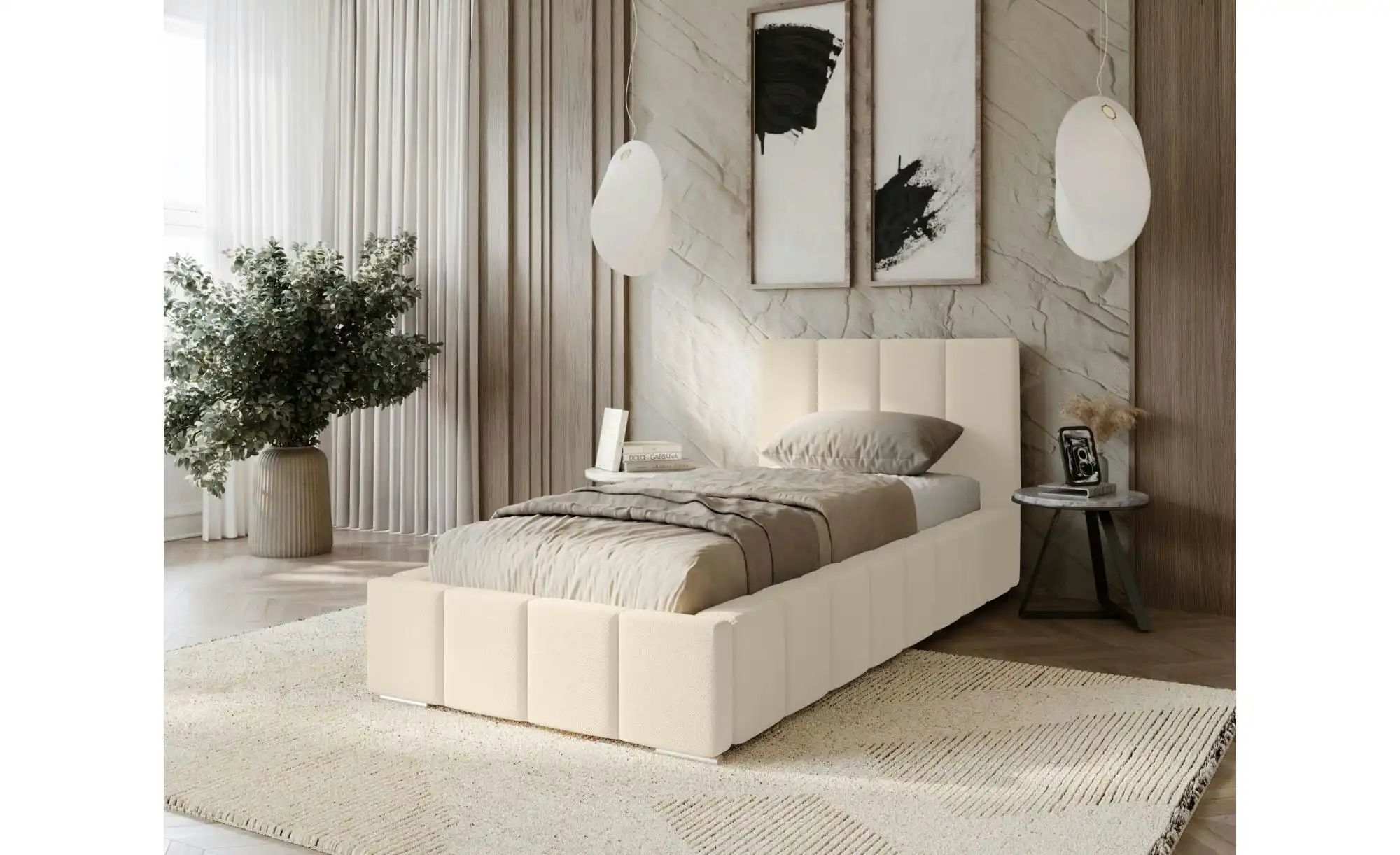 Polsterbett mit Stauraum Margate ¦ beige ¦ Maße (cm): B: 115 H: 100 Betten günstig online kaufen