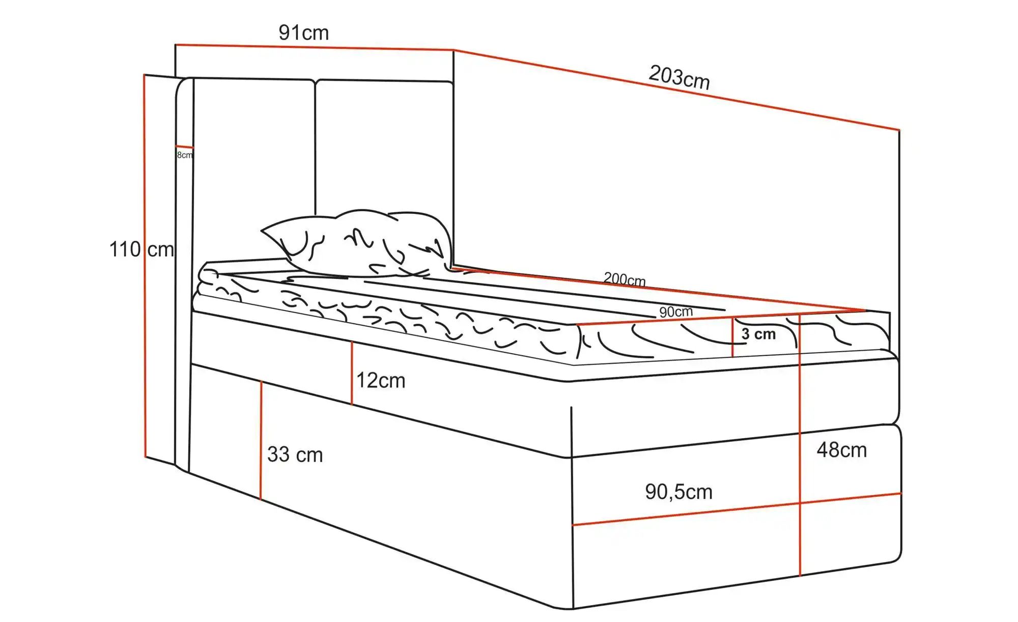 Boxbett mit Stauraum  Macclesfield ¦ weiß ¦ Maße (cm): B: 91 H: 110 Betten günstig online kaufen