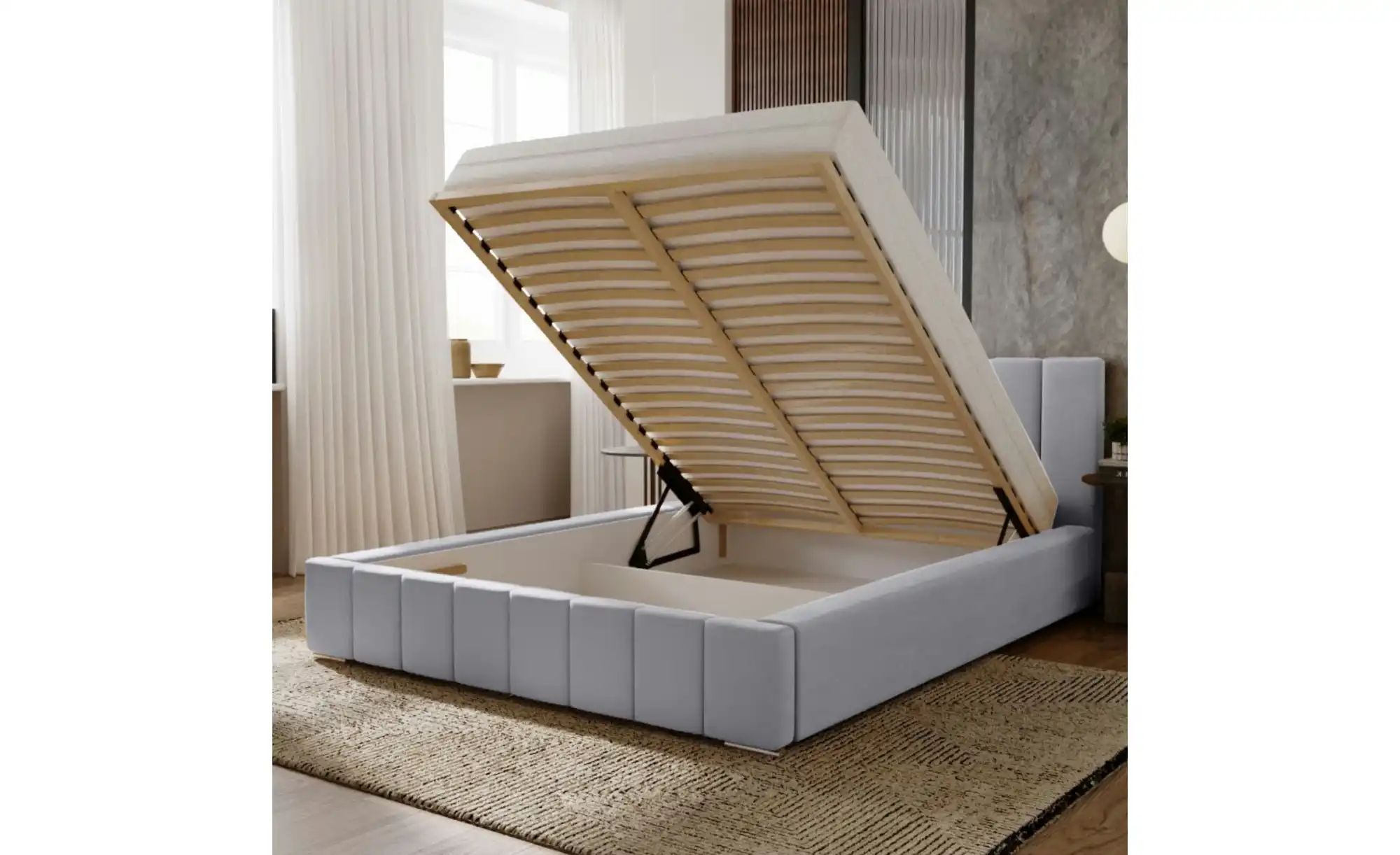 Polsterbett mit Stauraum  Nelia ¦ braun ¦ Maße (cm): B: 175 H: 100 Betten > günstig online kaufen