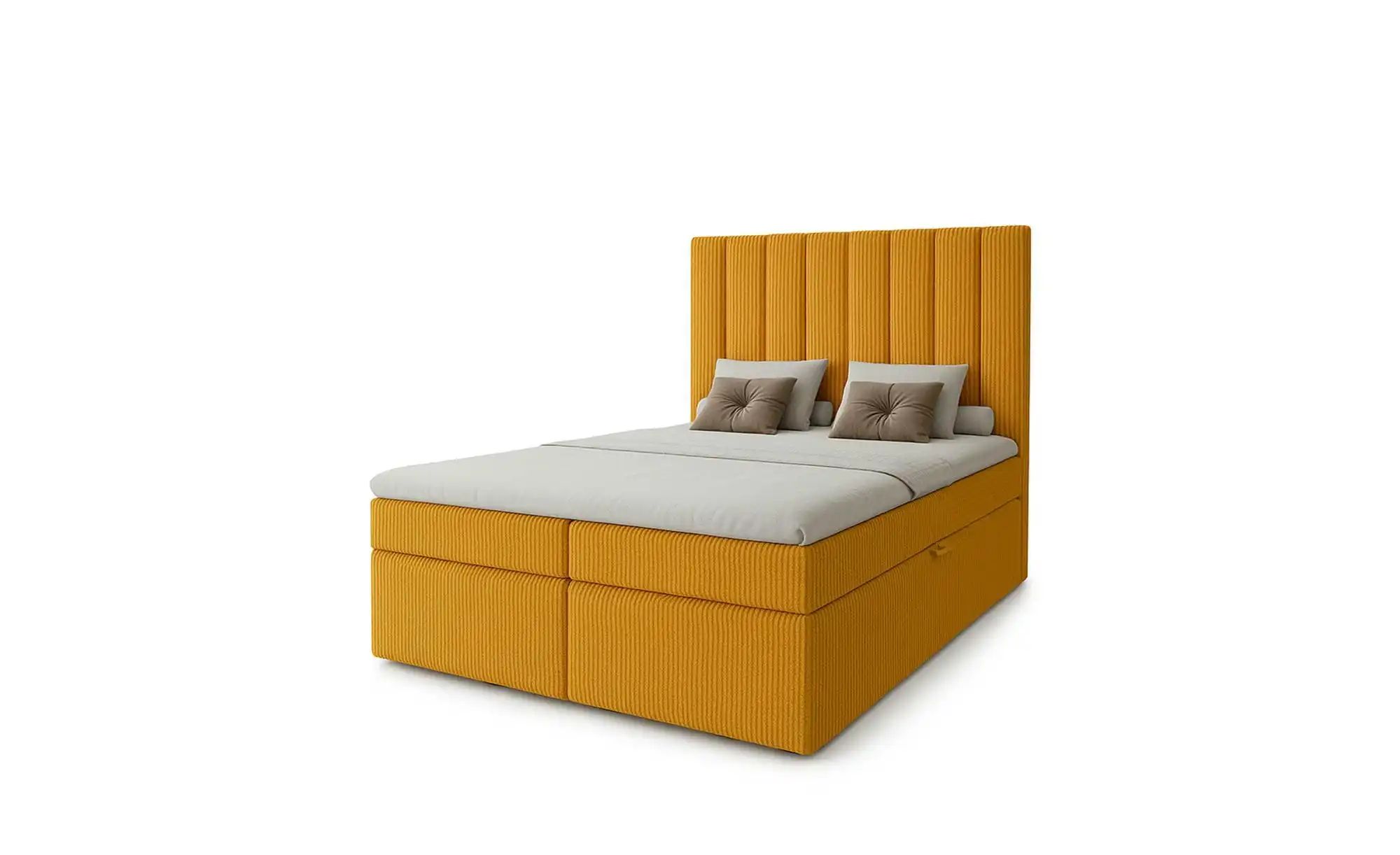 Boxbett mit Stauraum  Cord Nero Box ¦ gelb ¦ Maße (cm): B: 142 H: 124 Bette günstig online kaufen