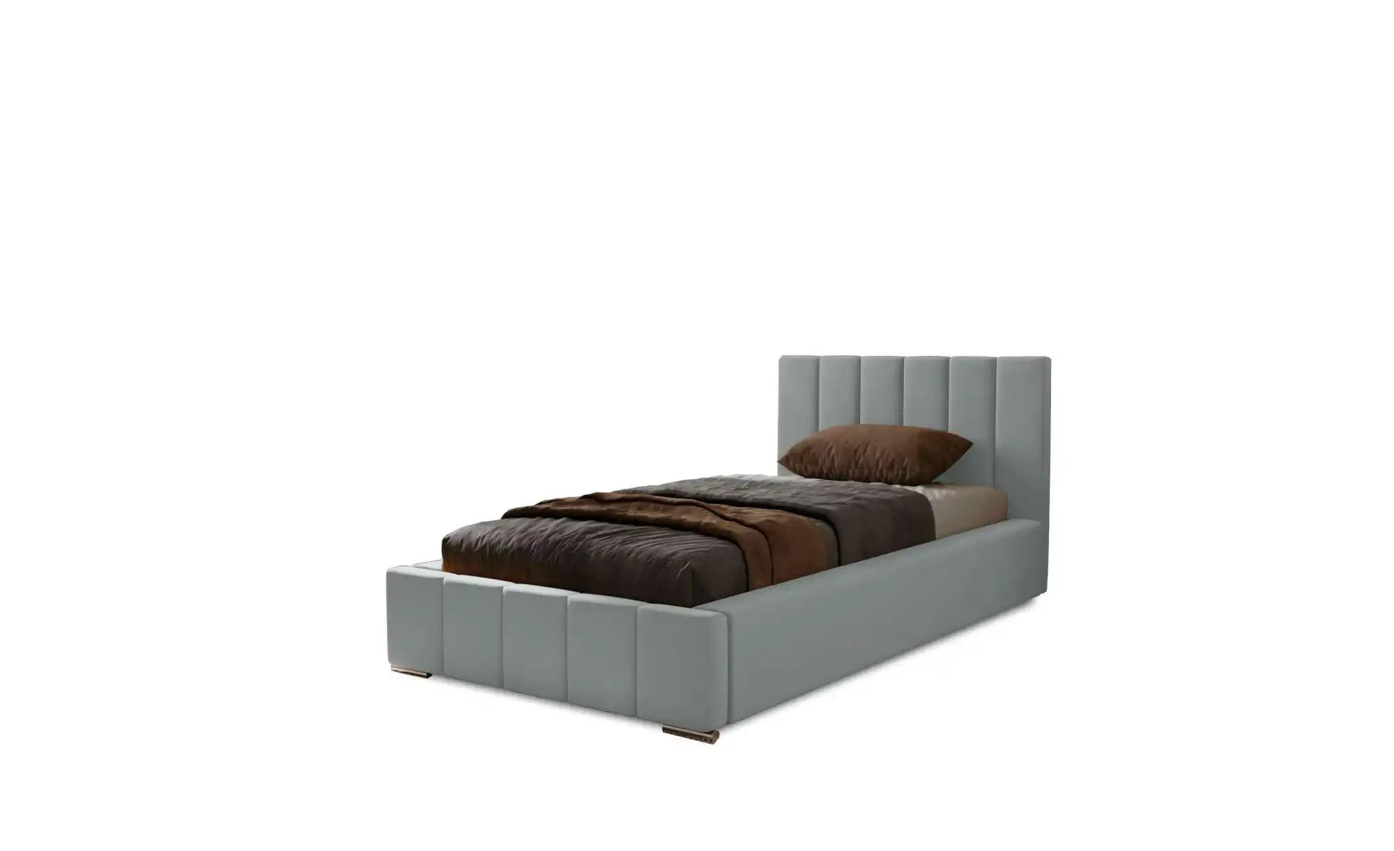 Polsterbett mit Stauraum  Nelia ¦ silber ¦ Maße (cm): B: 115 H: 100 Betten günstig online kaufen