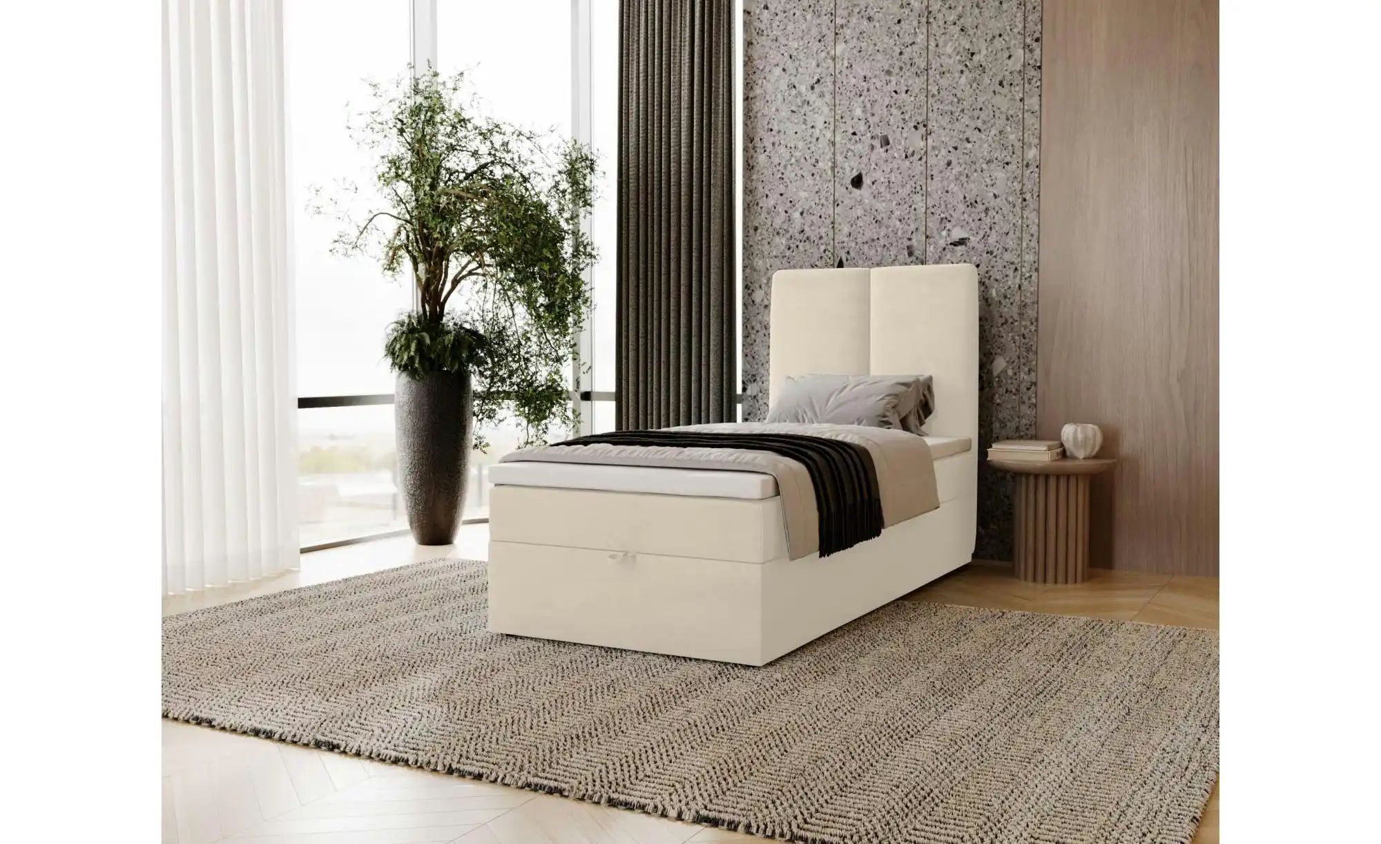 Boxbett mit Stauraum  Macclesfield ¦ beige ¦ Maße (cm): B: 91 H: 110 Betten günstig online kaufen