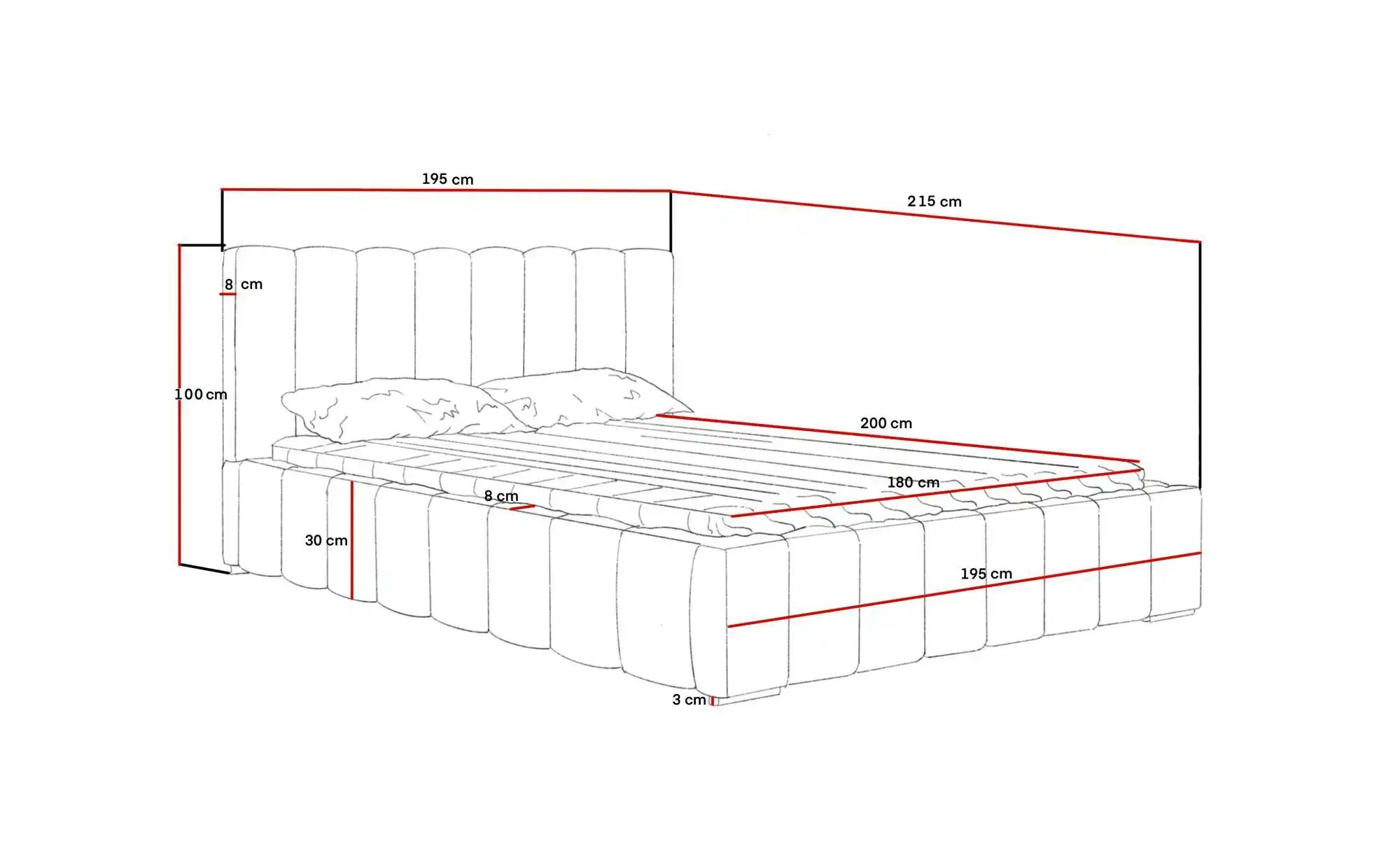 Polsterbett mit Stauraum Margate ¦ braun ¦ Maße (cm): B: 195 H: 100 Betten günstig online kaufen