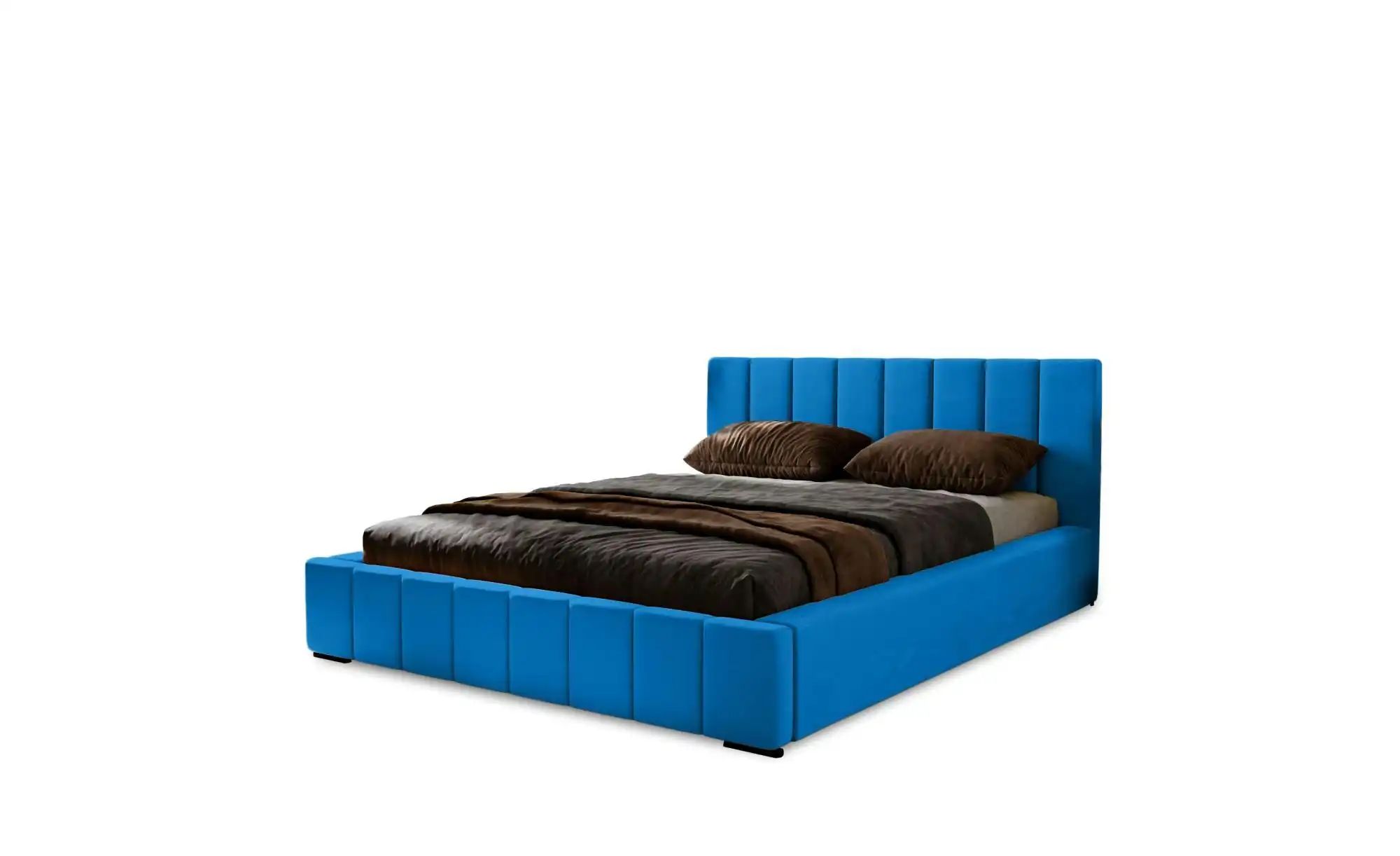 Polsterbett mit Stauraum  Nelia ¦ blau ¦ Maße (cm): B: 155 H: 100 Betten > günstig online kaufen