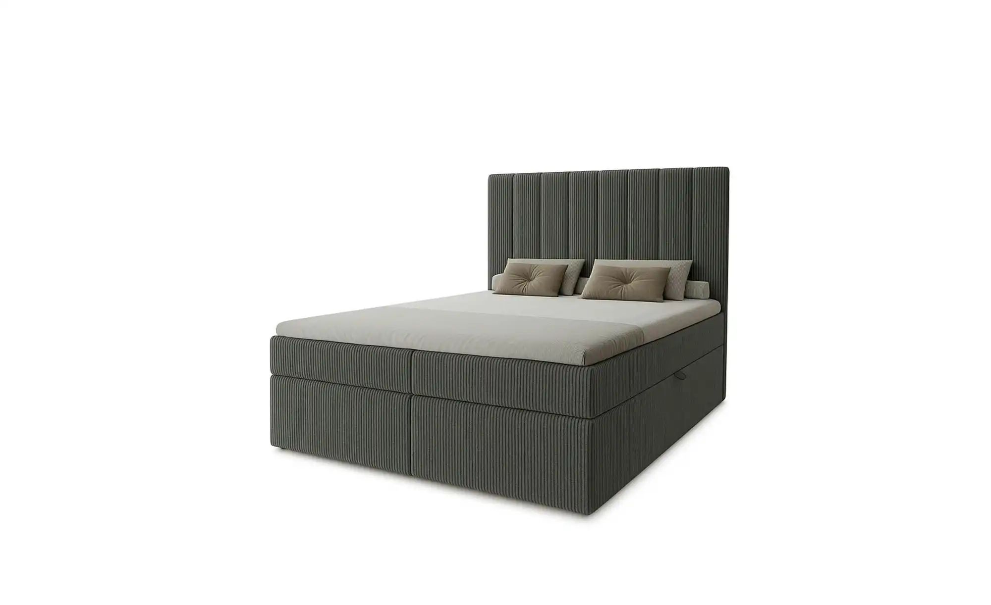 Boxbett mit Stauraum  Cord Nero Box ¦ grau ¦ Maße (cm): B: 122 H: 124 Bette günstig online kaufen