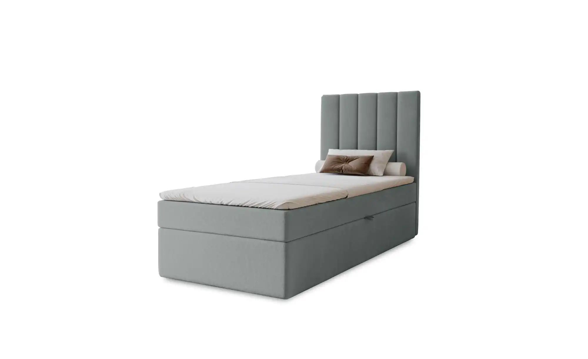 Boxbett mit Stauraum  Nelia ¦ grau ¦ Maße (cm): B: 102 H: 124 Betten > Pols günstig online kaufen