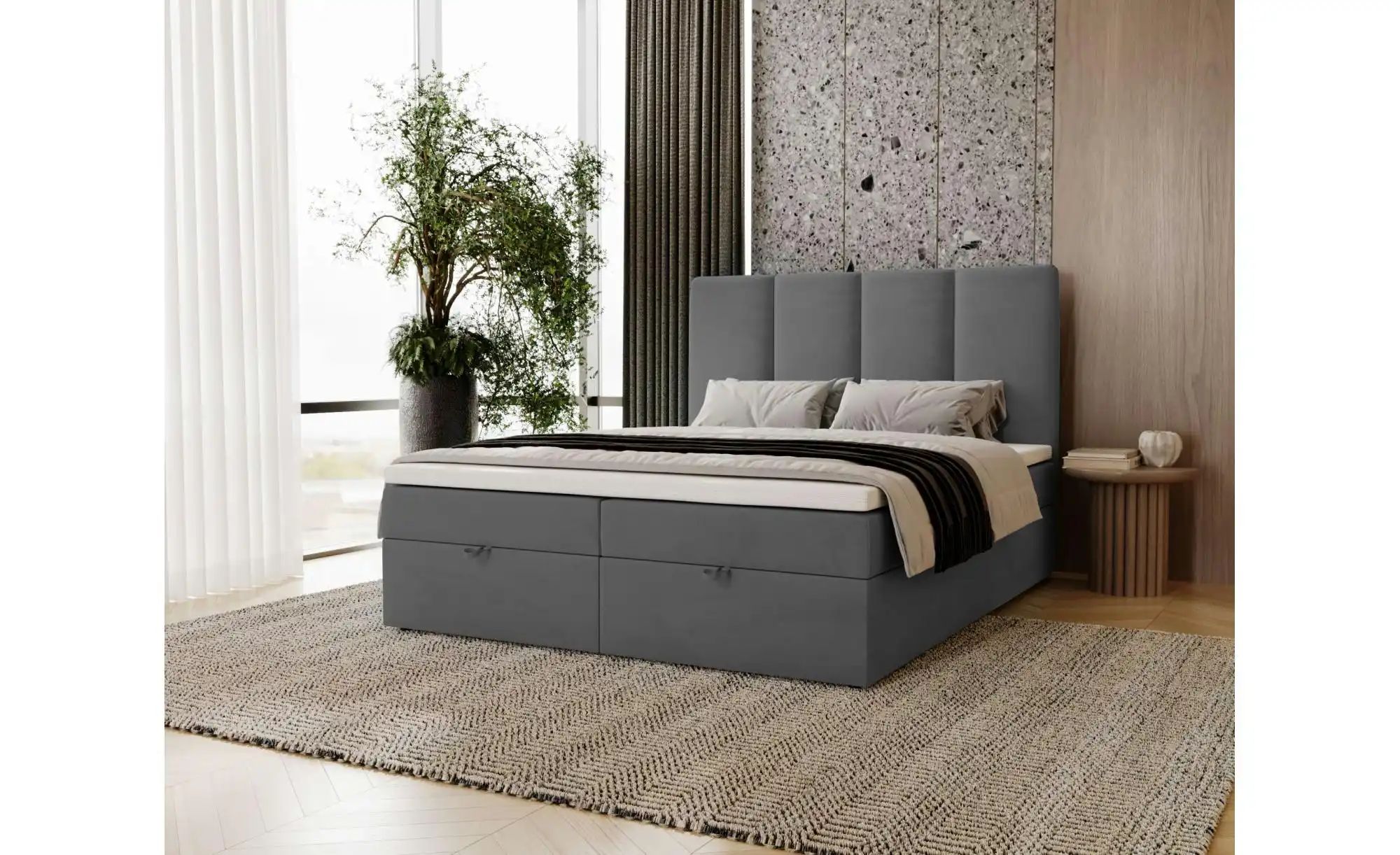 Boxbett mit Stauraum  Macclesfield ¦ grau ¦ Maße (cm): B: 121 H: 110 Betten günstig online kaufen