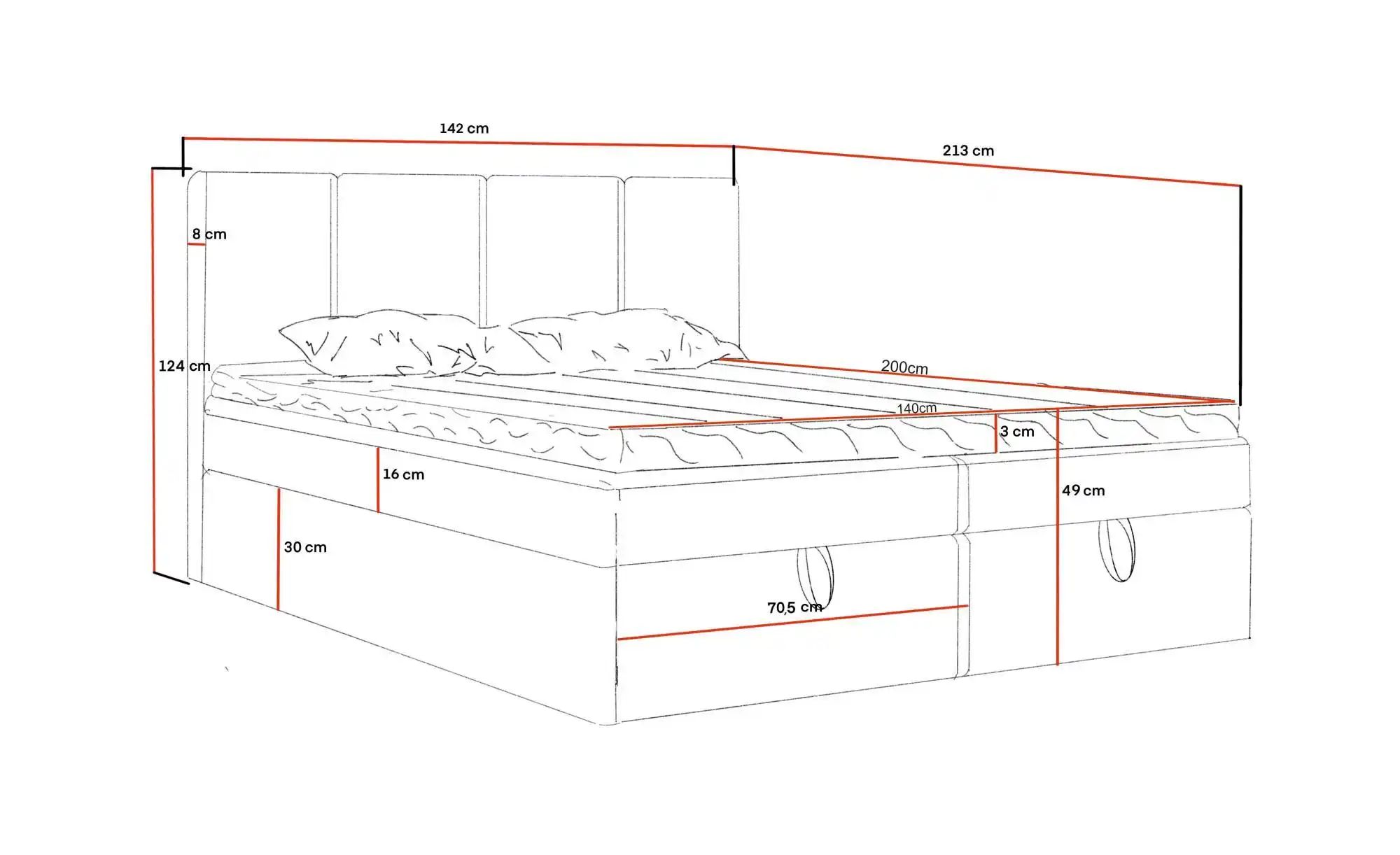 Boxbett mit Stauraum  Nelia ¦ blau ¦ Maße (cm): B: 142 H: 124 Betten > Pols günstig online kaufen