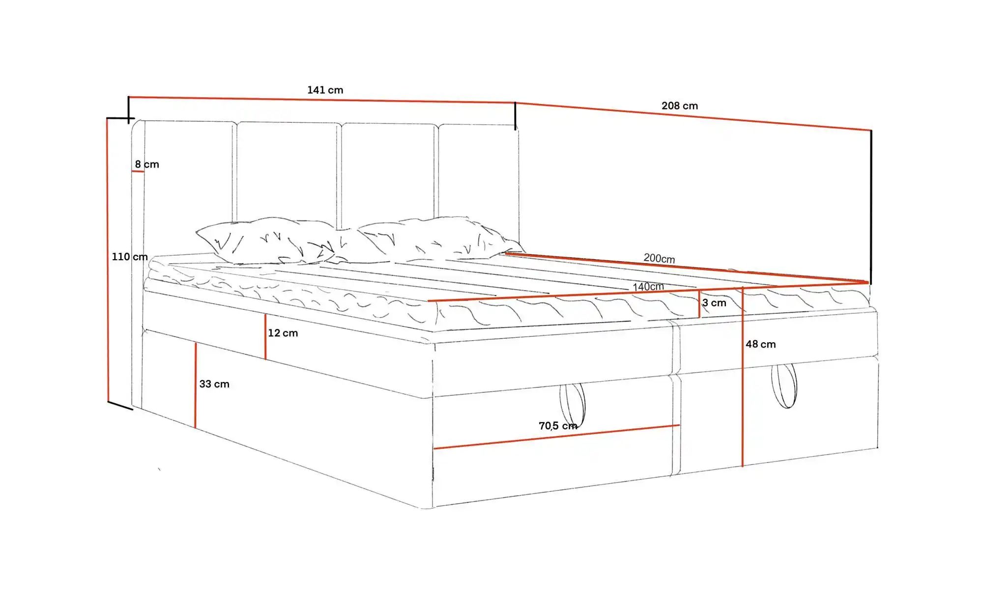 Boxbett mit Stauraum  Macclesfield ¦ braun ¦ Maße (cm): B: 141 H: 110 Bette günstig online kaufen