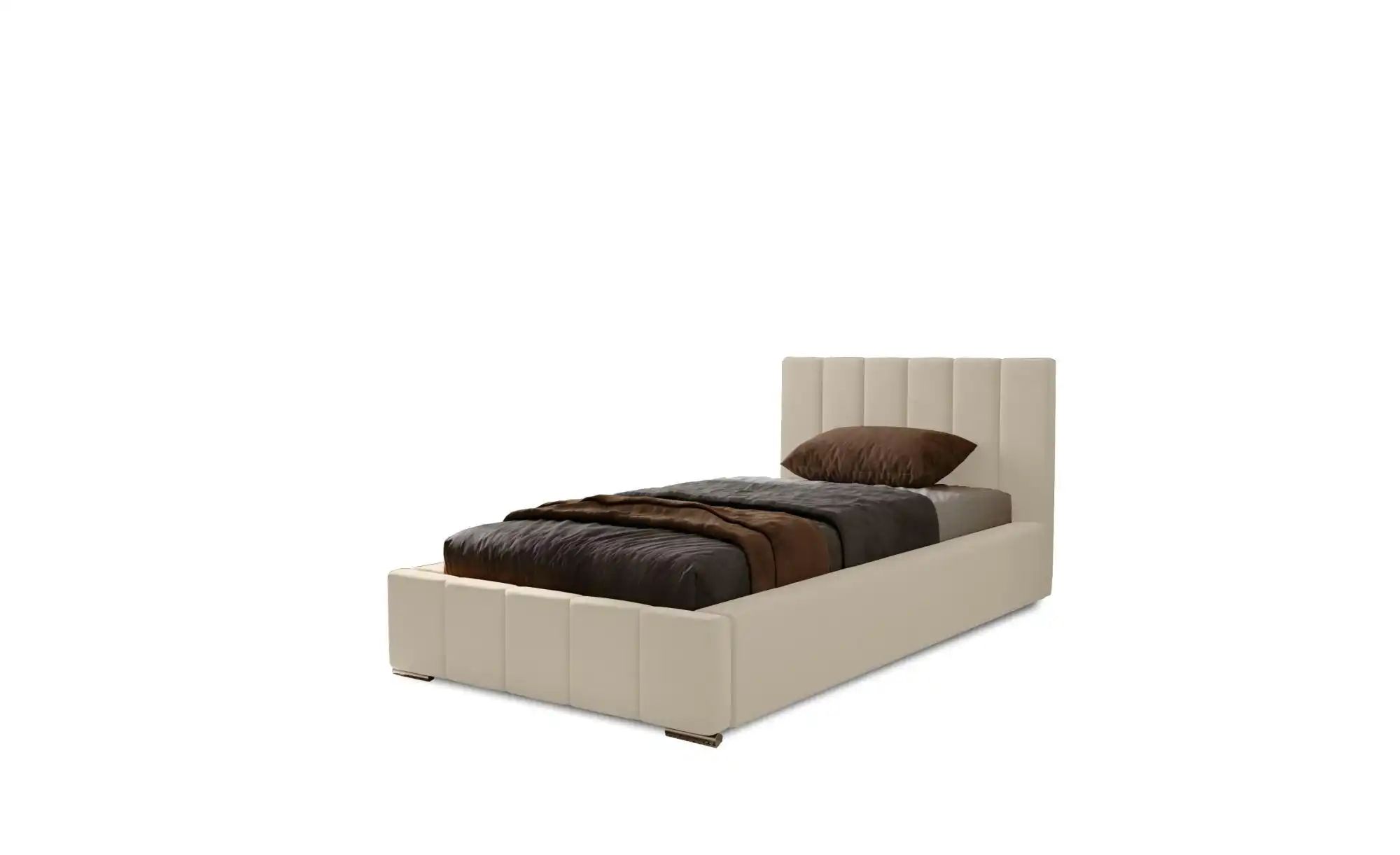 Polsterbett mit Stauraum  Nelia ¦ beige ¦ Maße (cm): B: 95 H: 100 Betten > günstig online kaufen