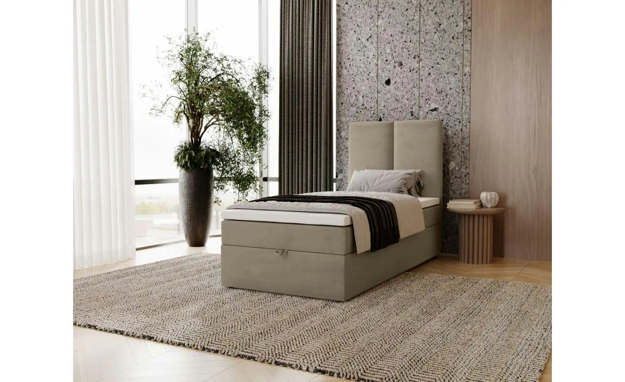 Boxbett mit Stauraum  Macclesfield ¦ beige ¦ Maße (cm): B: 91 H: 110 Betten günstig online kaufen