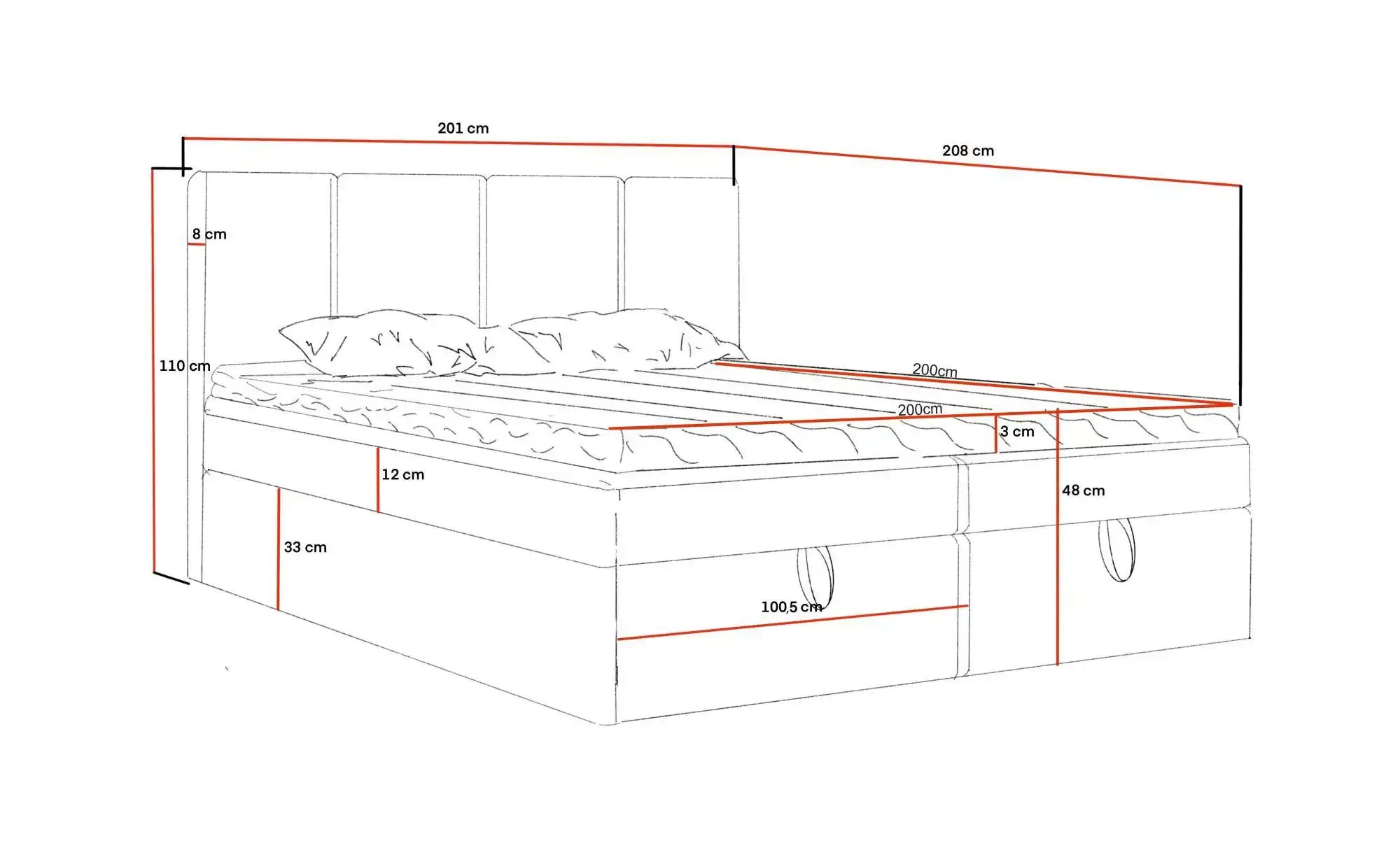 Boxbett mit Stauraum  Macclesfield ¦ blau ¦ Maße (cm): B: 201 H: 110 Betten günstig online kaufen