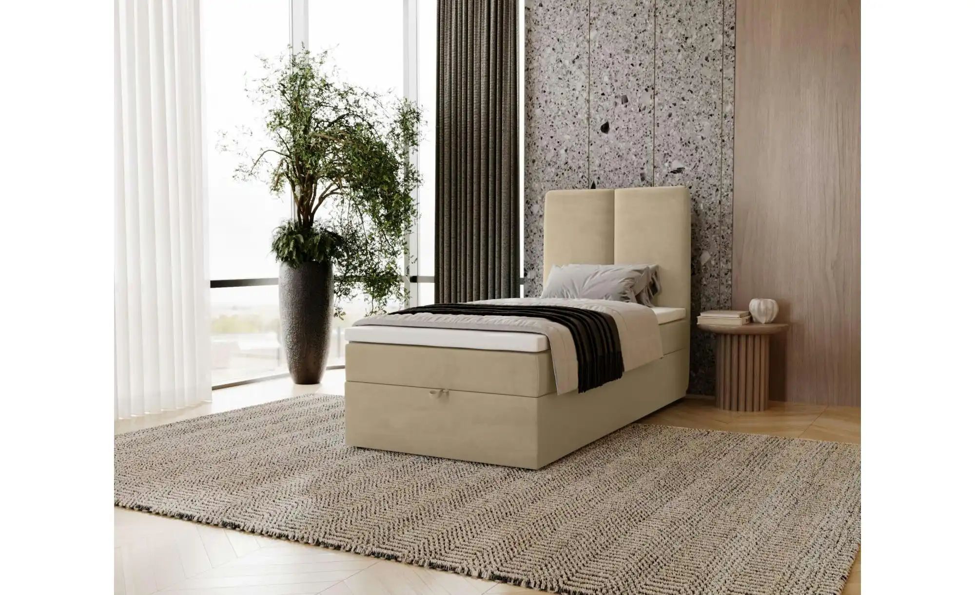 Boxbett mit Stauraum  Macclesfield ¦ beige ¦ Maße (cm): B: 101 H: 110 Bette günstig online kaufen