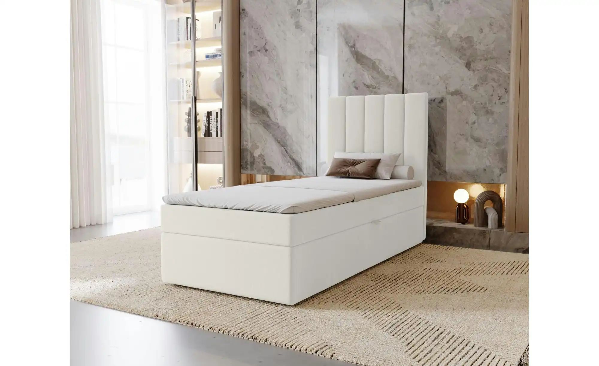 Boxbett mit Stauraum  Nelia ¦ weiß ¦ Maße (cm): B: 82 H: 124 Betten > Polst günstig online kaufen