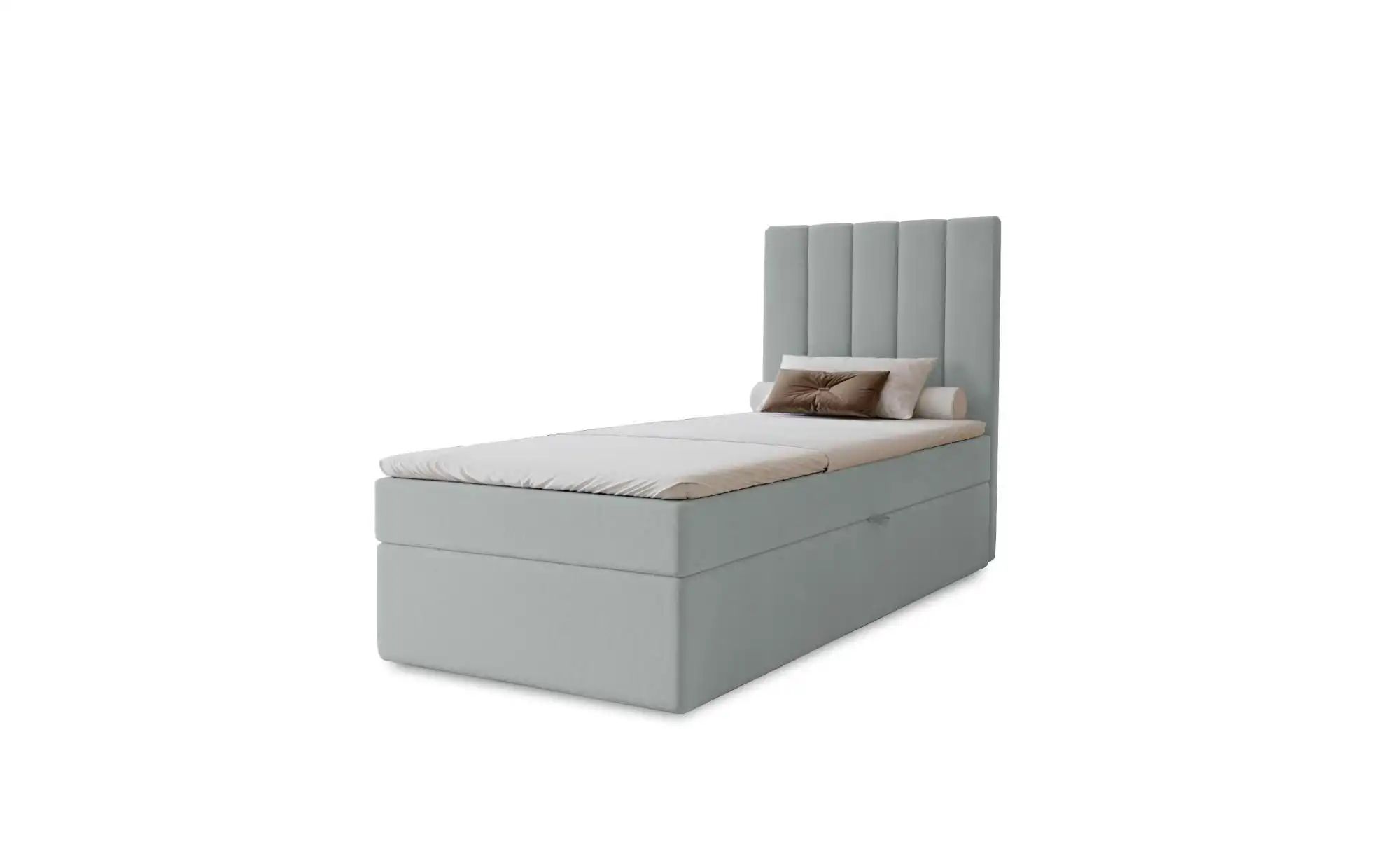 Boxbett mit Stauraum  Nelia ¦ grau ¦ Maße (cm): B: 102 H: 124 Betten > Pols günstig online kaufen