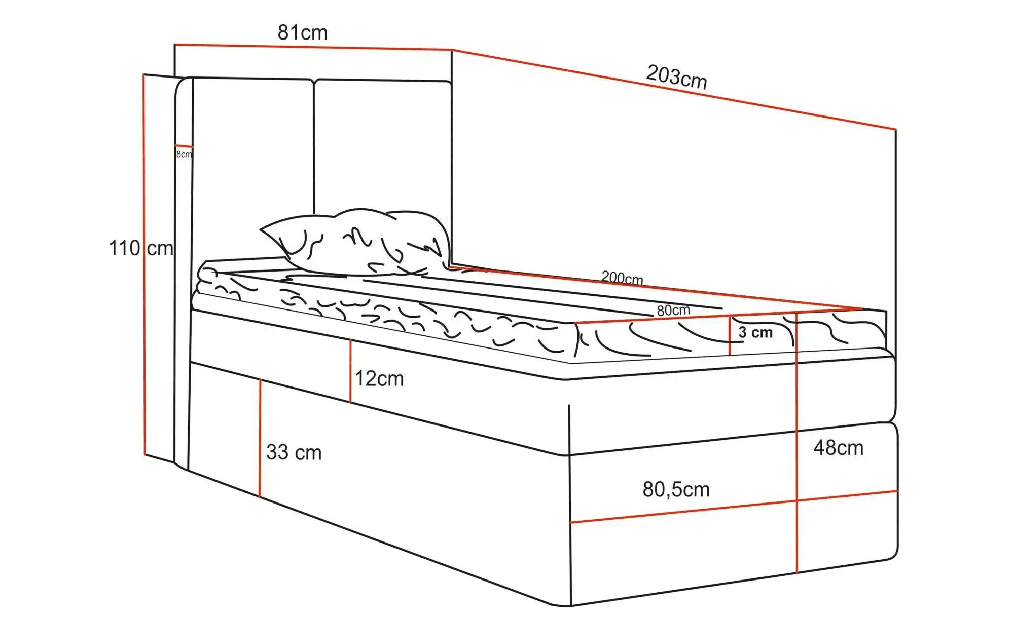 Boxbett mit Stauraum  Macclesfield ¦ beige ¦ Maße (cm): B: 81 H: 110 Betten günstig online kaufen