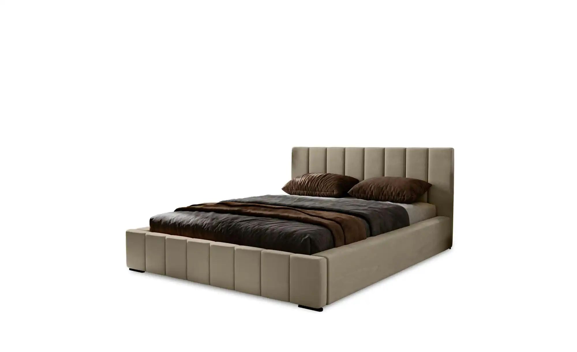 Polsterbett mit Stauraum  Nelia ¦ braun ¦ Maße (cm): B: 215 H: 100 Betten > günstig online kaufen