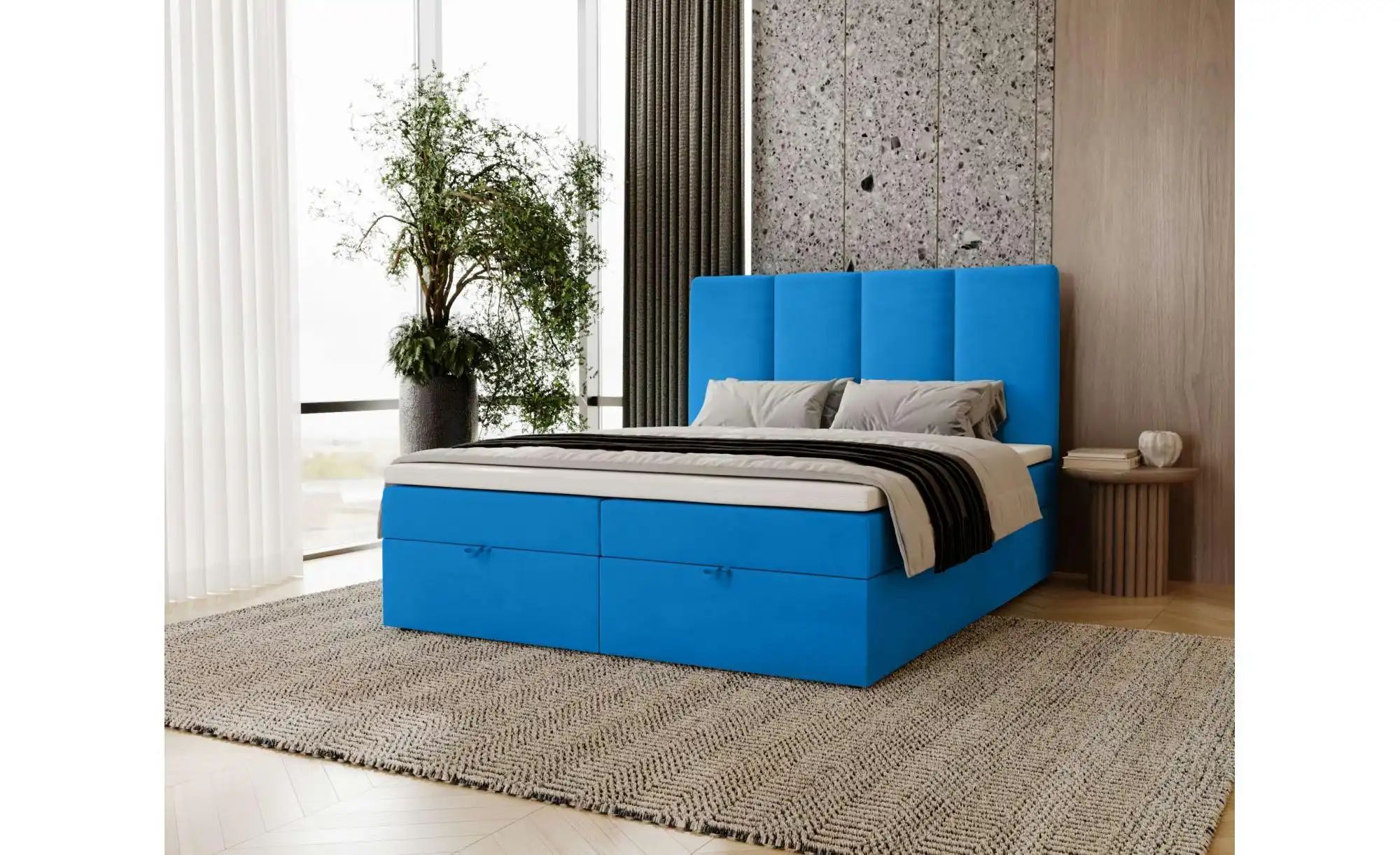 Boxbett mit Stauraum  Macclesfield ¦ blau ¦ Maße (cm): B: 201 H: 110 Betten günstig online kaufen