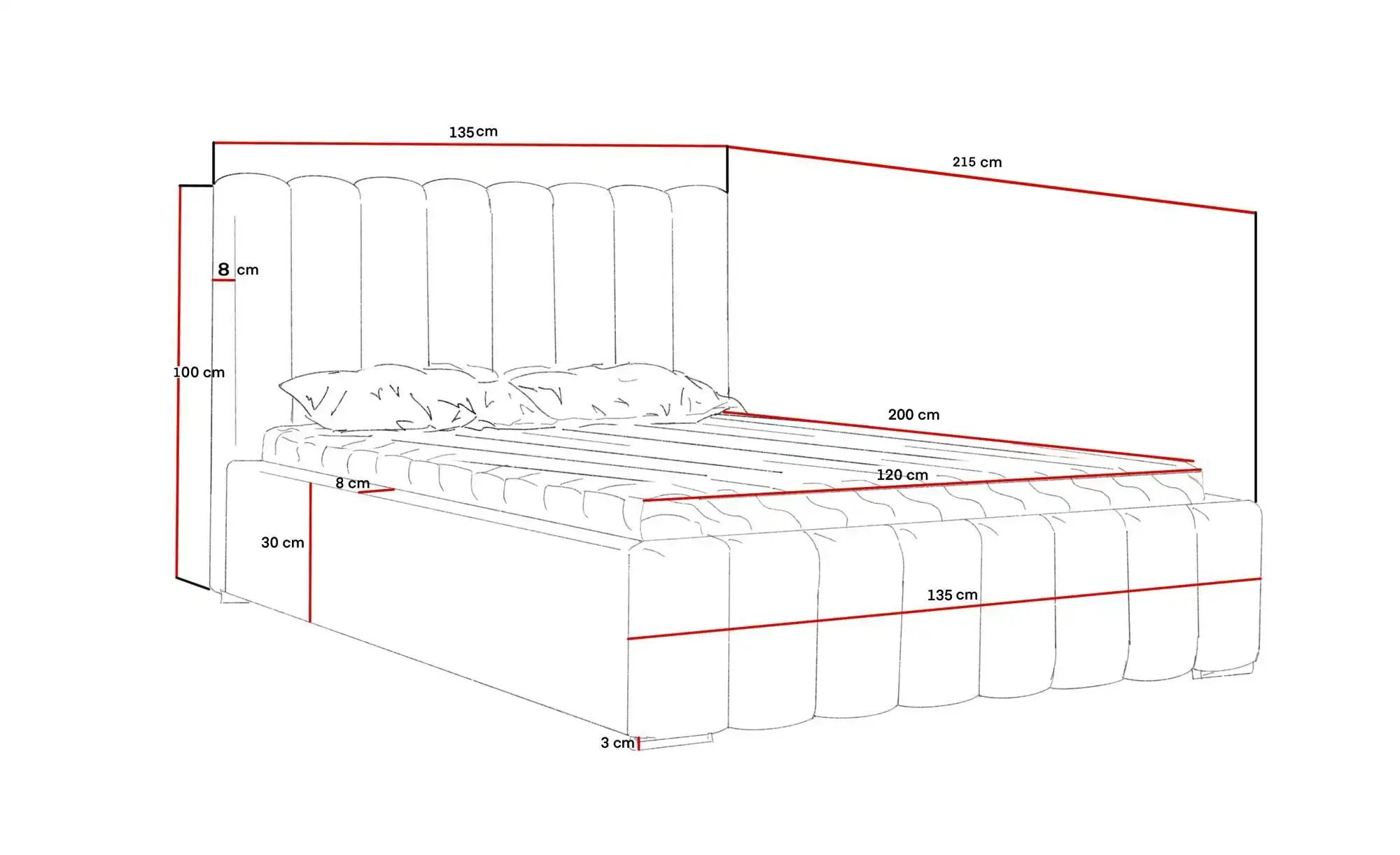 Polsterbett mit Stauraum  Nelia ¦ silber ¦ Maße (cm): B: 135 H: 100 Betten günstig online kaufen