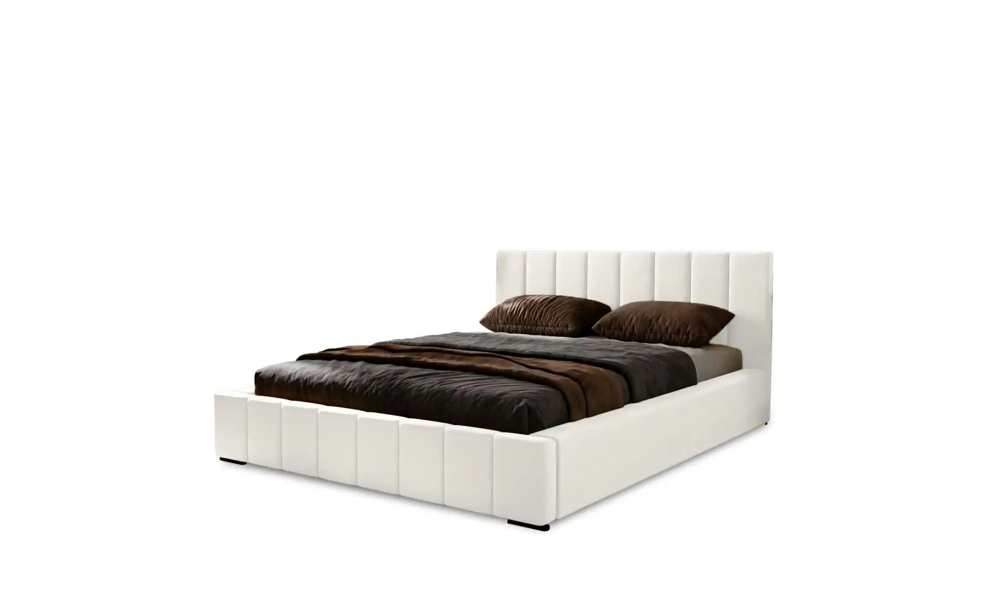 Polsterbett mit Stauraum  Nelia ¦ weiß ¦ Maße (cm): B: 135 H: 100 Betten > günstig online kaufen