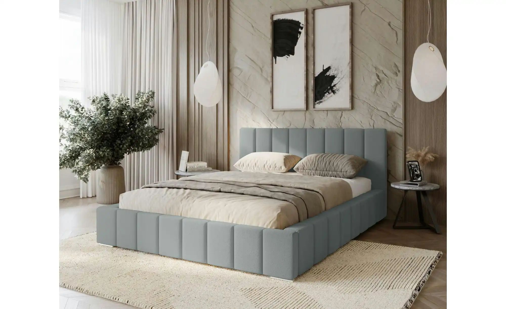 Polsterbett mit Stauraum Margate ¦ grau ¦ Maße (cm): B: 195 H: 100 Betten > günstig online kaufen