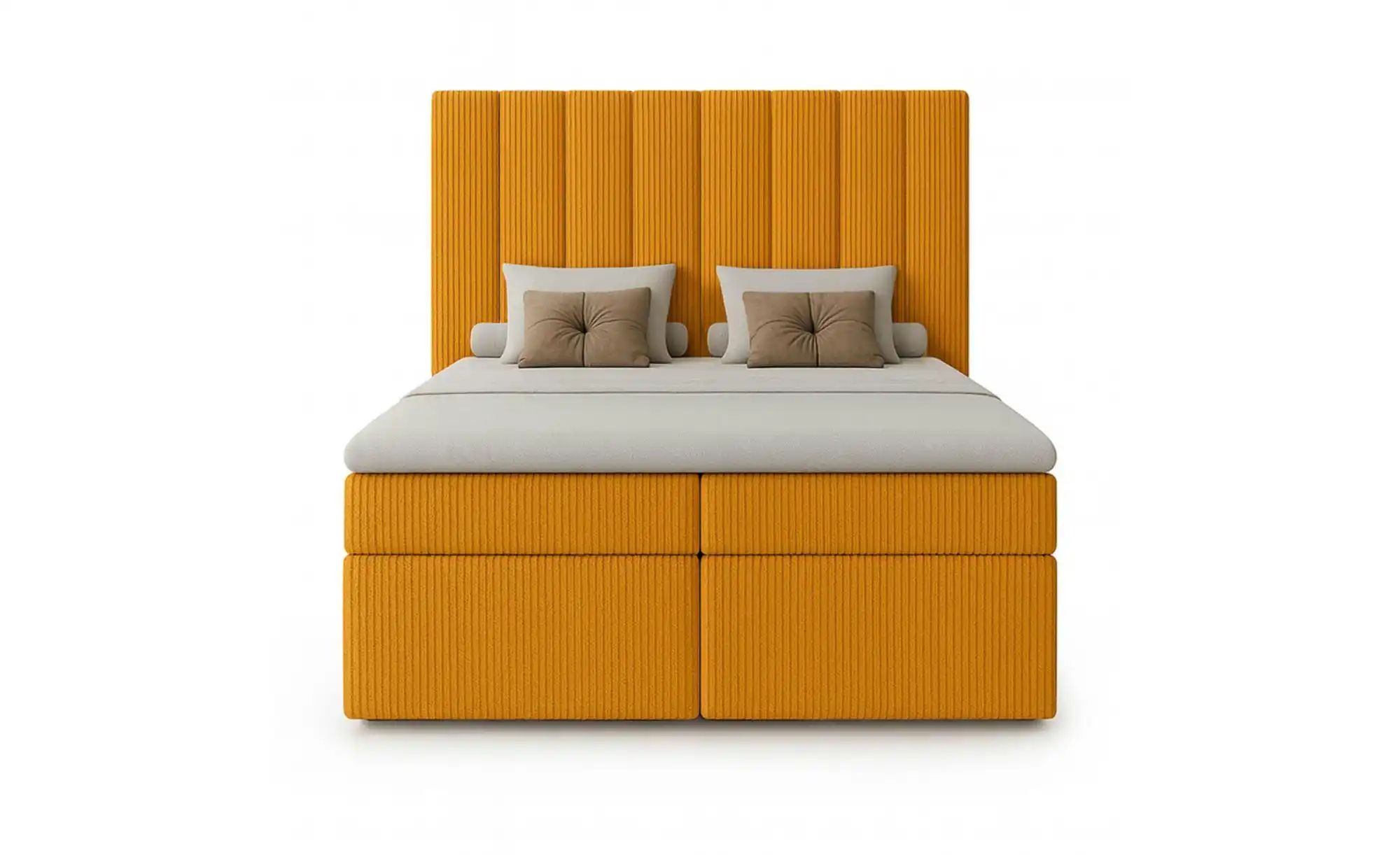 Boxbett mit Stauraum  Cord Nero Box ¦ gelb ¦ Maße (cm): B: 122 H: 124 Bette günstig online kaufen