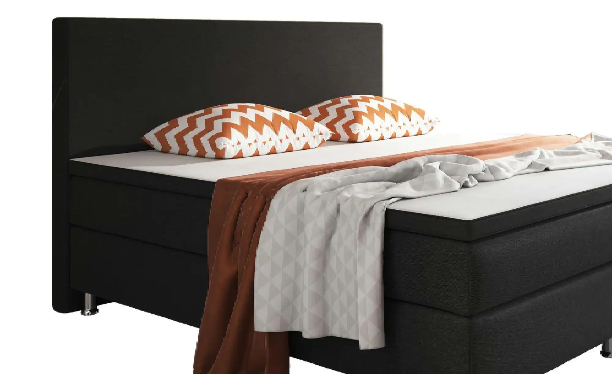 Boxspringbett  Berlin ¦ schwarz ¦ Maße (cm): B: 180 H: 115 Betten > Komfort günstig online kaufen