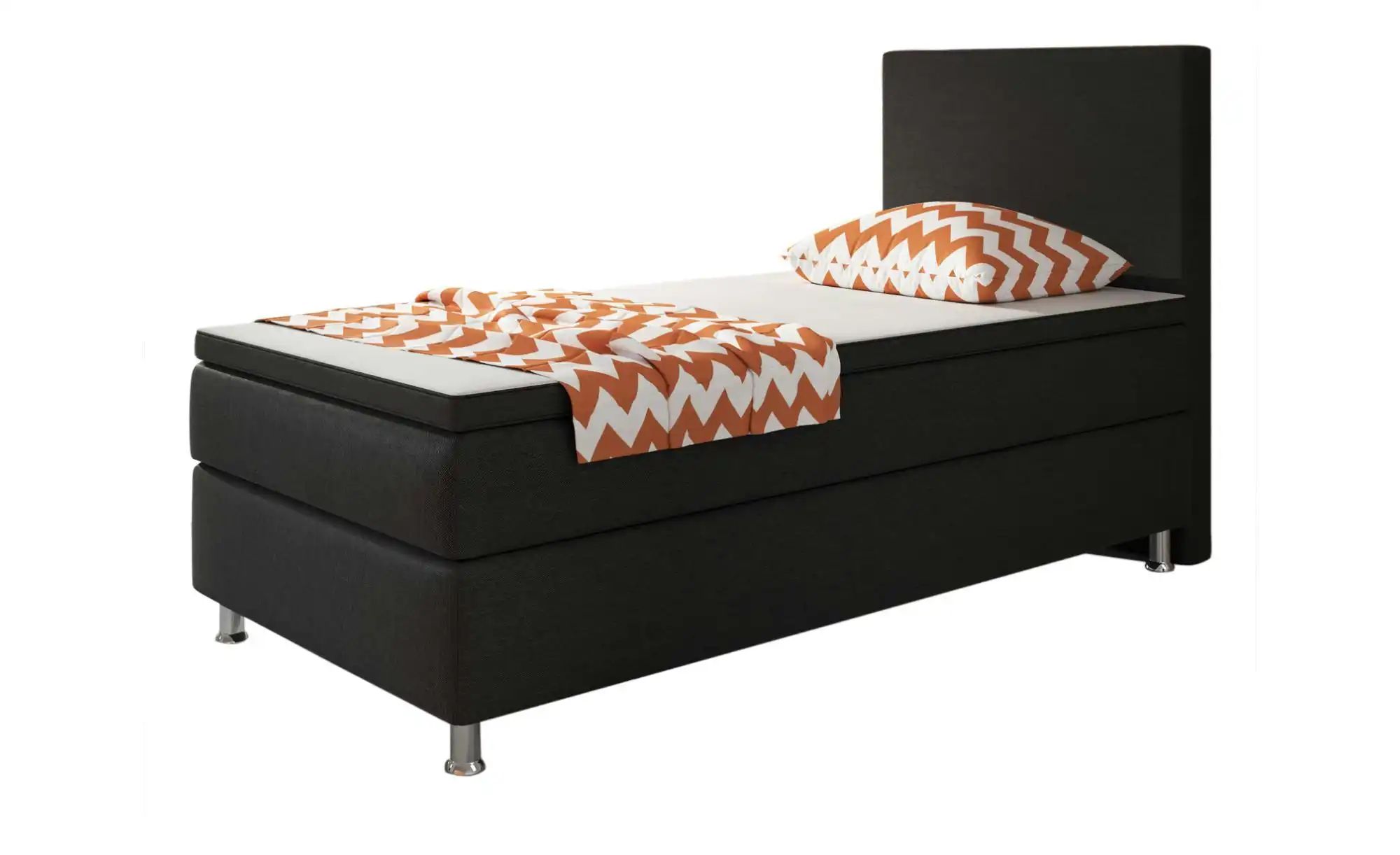 Boxspringbett  Berlin ¦ schwarz ¦ Maße (cm): B: 90 H: 115 Betten > Komfortb günstig online kaufen