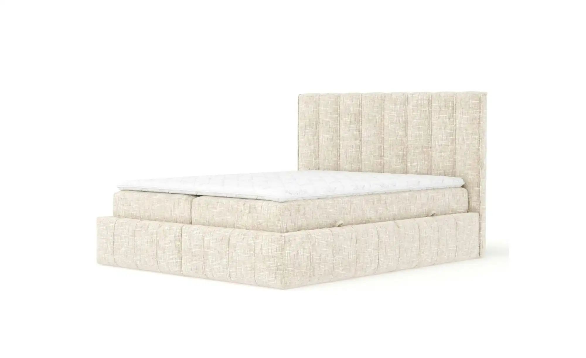 Boxspringbett mit Stauraum   ¦ creme ¦ Maße (cm): B: 165 H: 124 Betten > Ko günstig online kaufen
