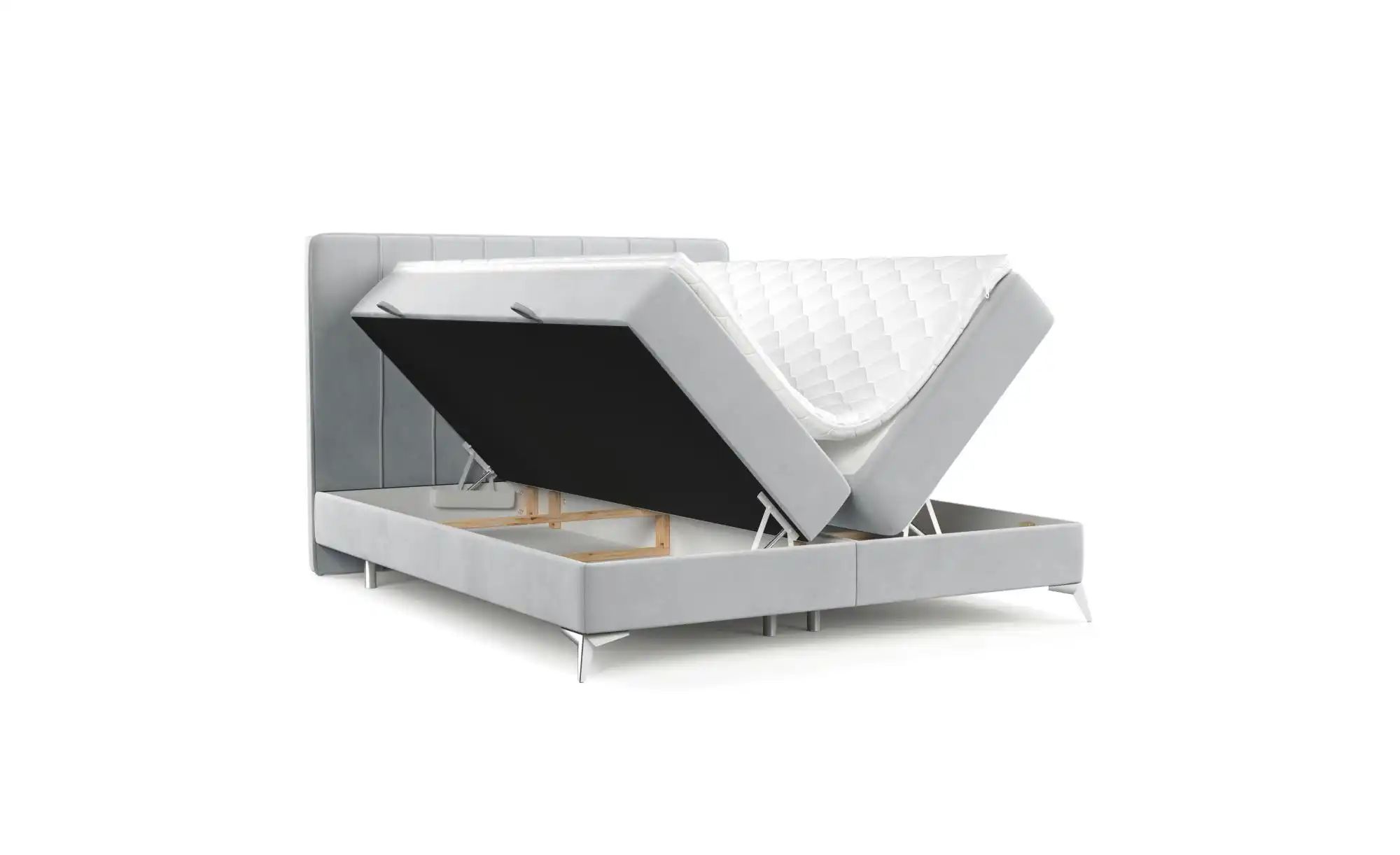 Boxspringbett mit Stauraum   ¦ grau ¦ Maße (cm): B: 182 H: 120 Betten > Kom günstig online kaufen