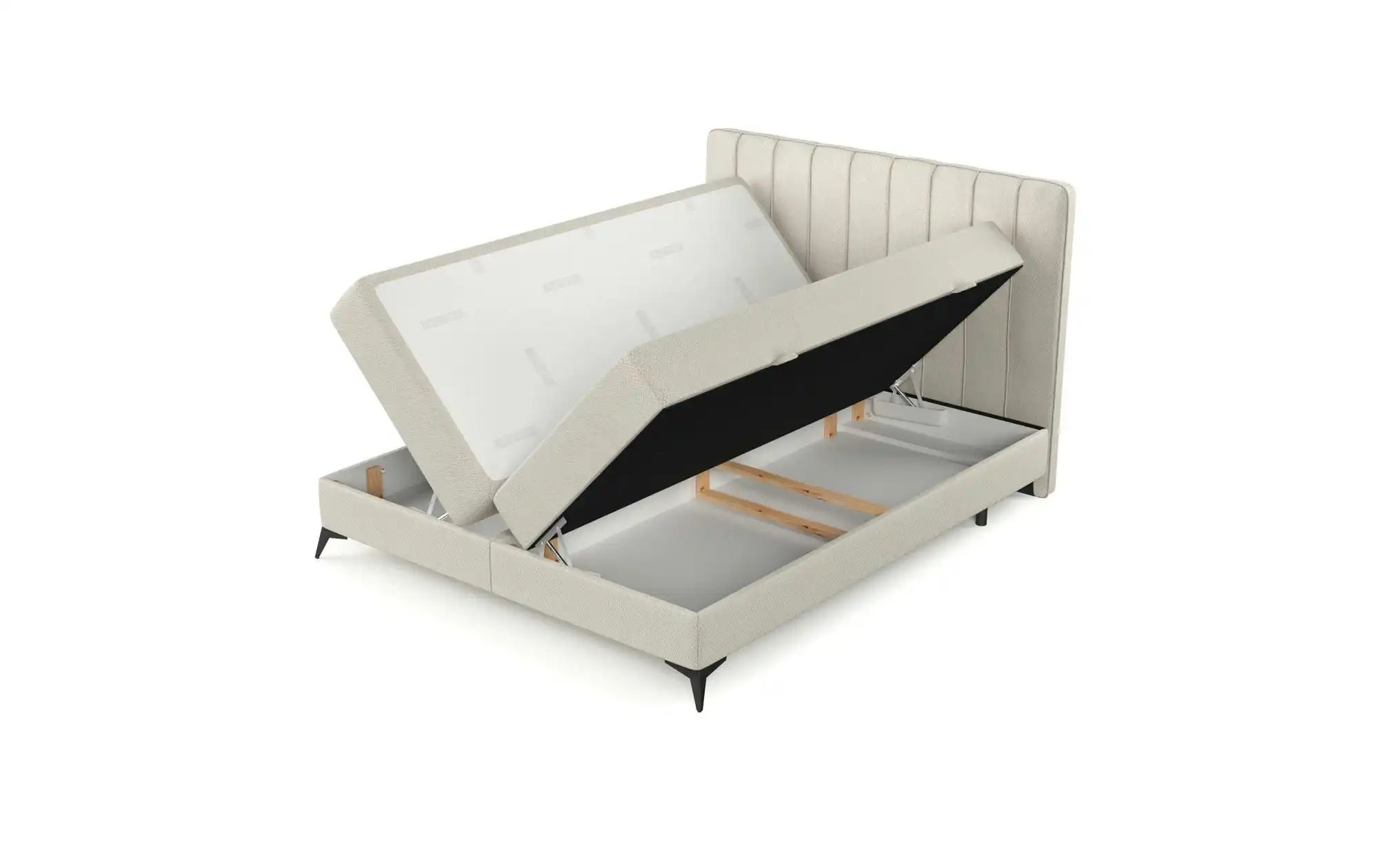 Boxspringbett mit Stauraum   ¦ creme ¦ Maße (cm): B: 122 H: 120 Betten > Ko günstig online kaufen