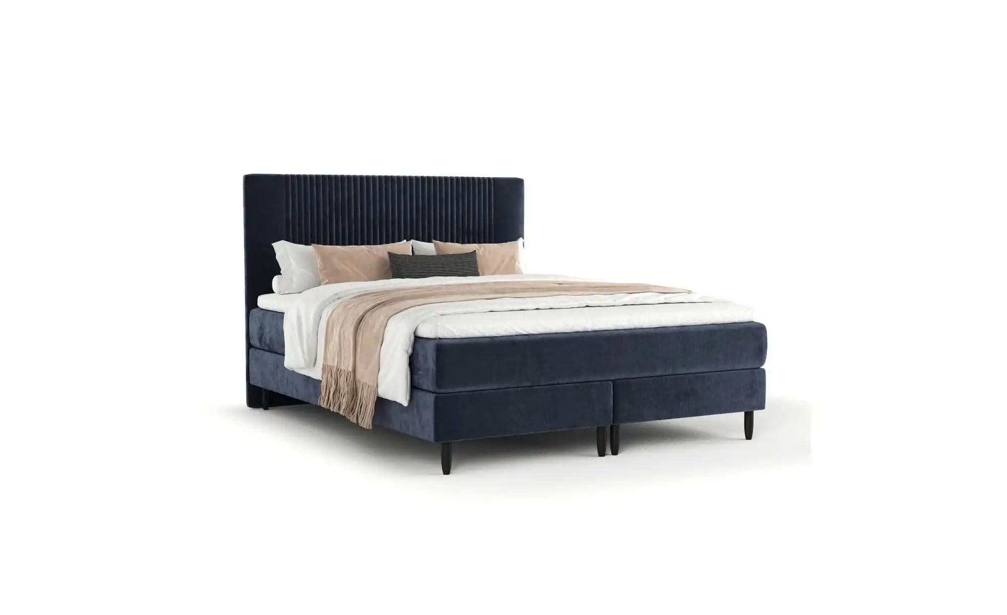 Boxspringbett   ¦ blau ¦ Maße (cm): B: 182 H: 119 Betten > Komfortbetten - günstig online kaufen