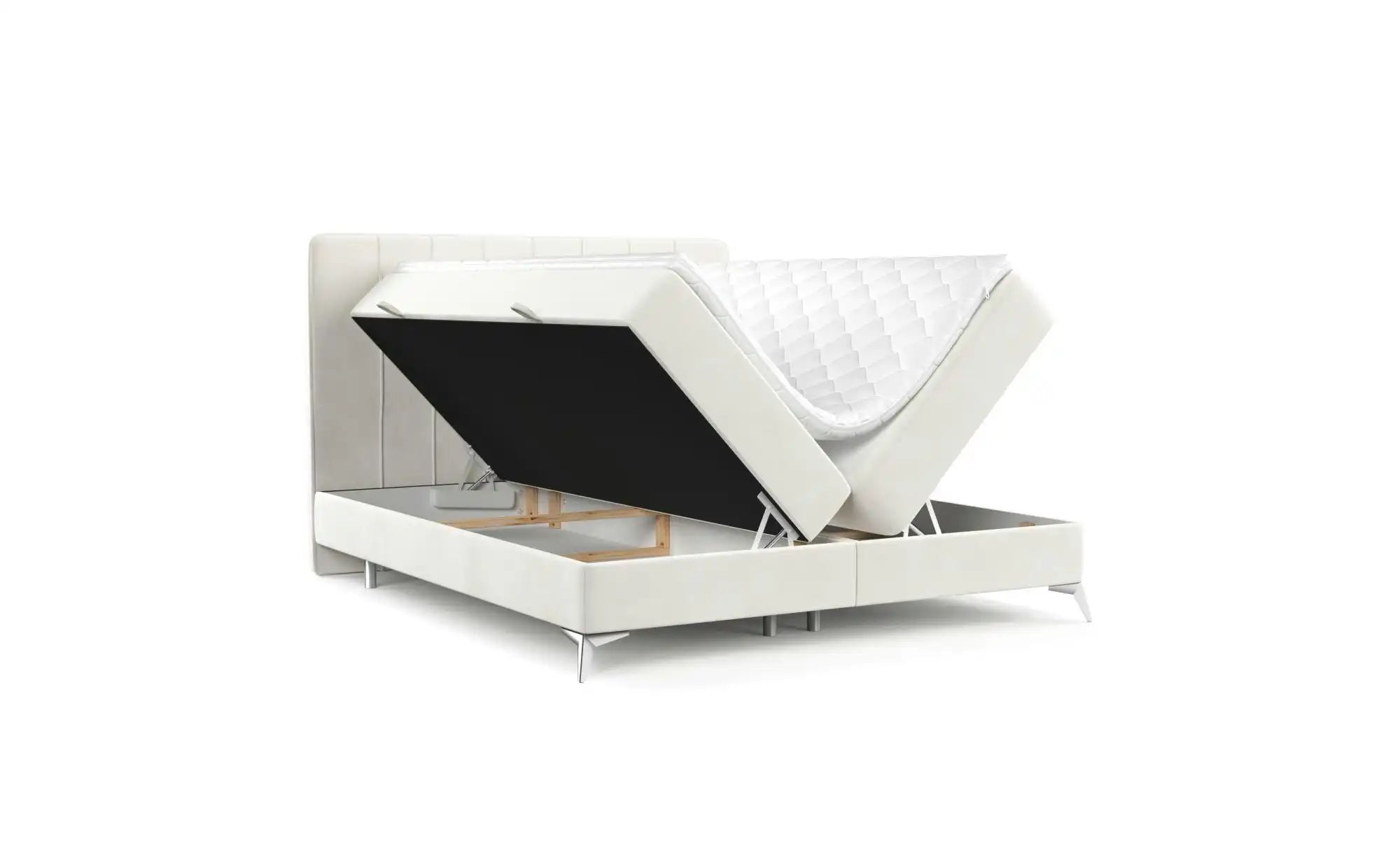 Boxspringbett mit Stauraum   ¦ creme ¦ Maße (cm): B: 122 H: 120 Betten > Ko günstig online kaufen