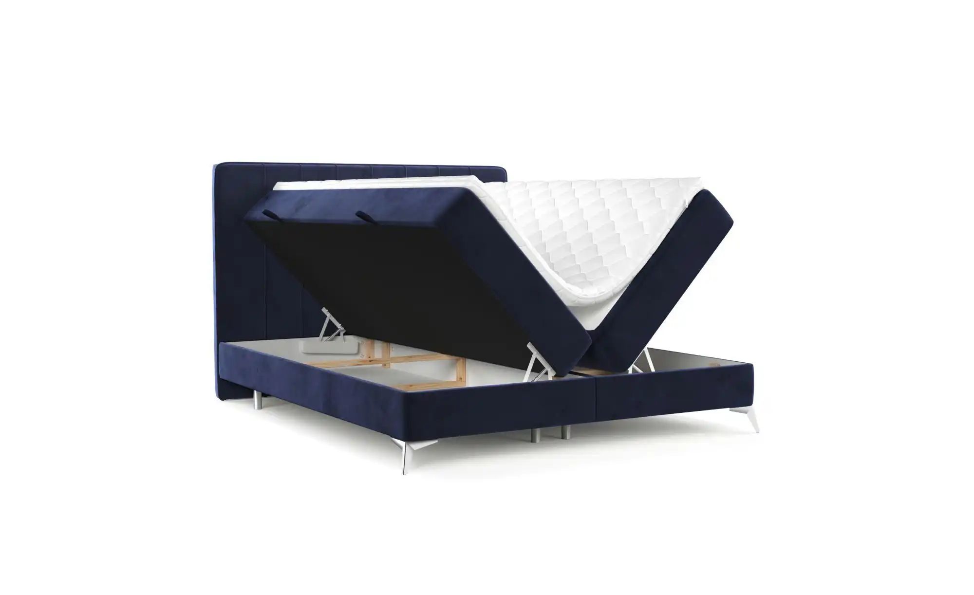 Boxspringbett mit Stauraum   ¦ blau ¦ Maße (cm): B: 202 H: 120 Betten > Kom günstig online kaufen
