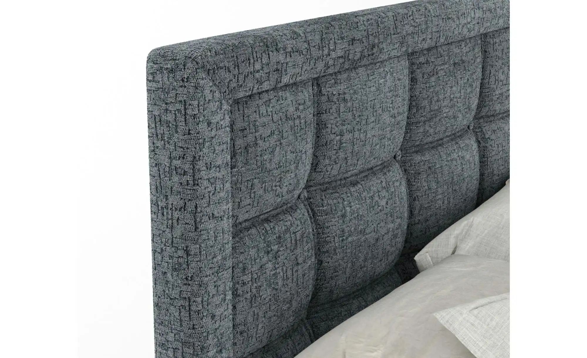 Boxspringbett mit Stauraum   ¦ blau ¦ Maße (cm): B: 142 H: 118 Betten > Kom günstig online kaufen