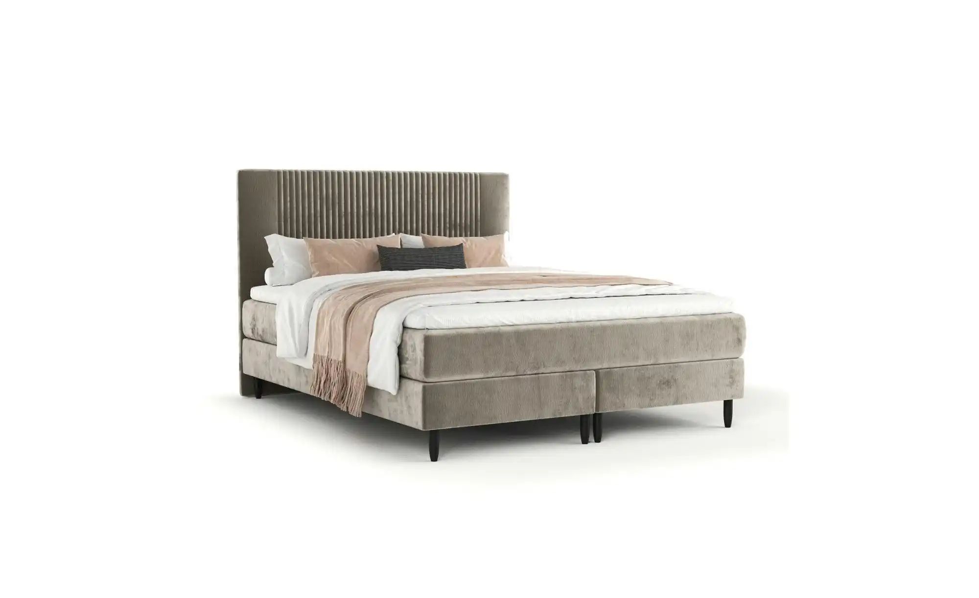 Boxspringbett   ¦ beige ¦ Maße (cm): B: 162 H: 119 Betten > Komfortbetten - günstig online kaufen