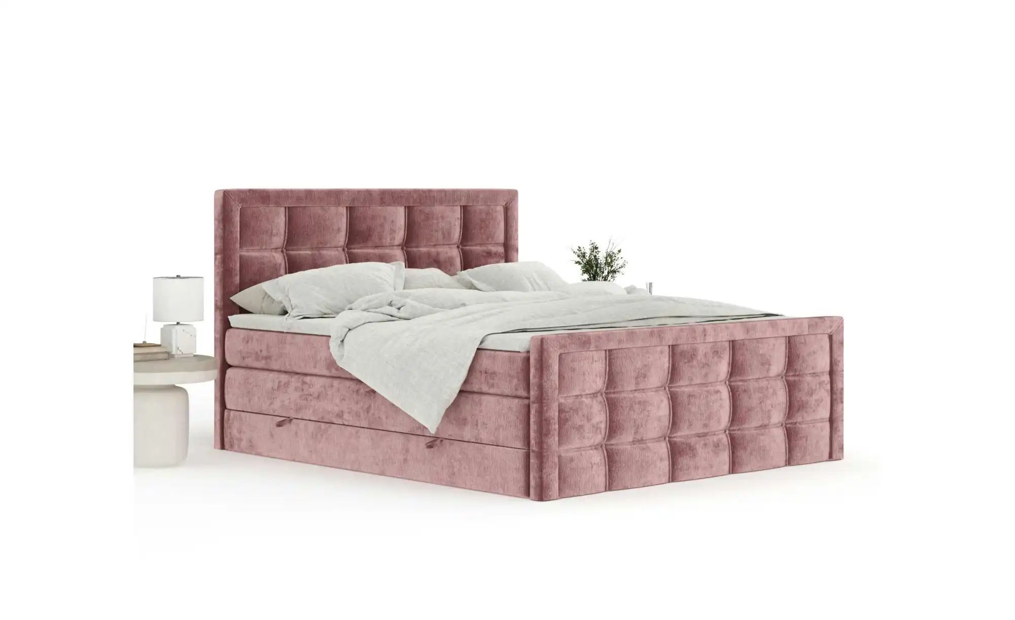 Boxspringbett mit Stauraum   ¦ rosa/pink ¦ Maße (cm): B: 142 H: 118 Betten günstig online kaufen