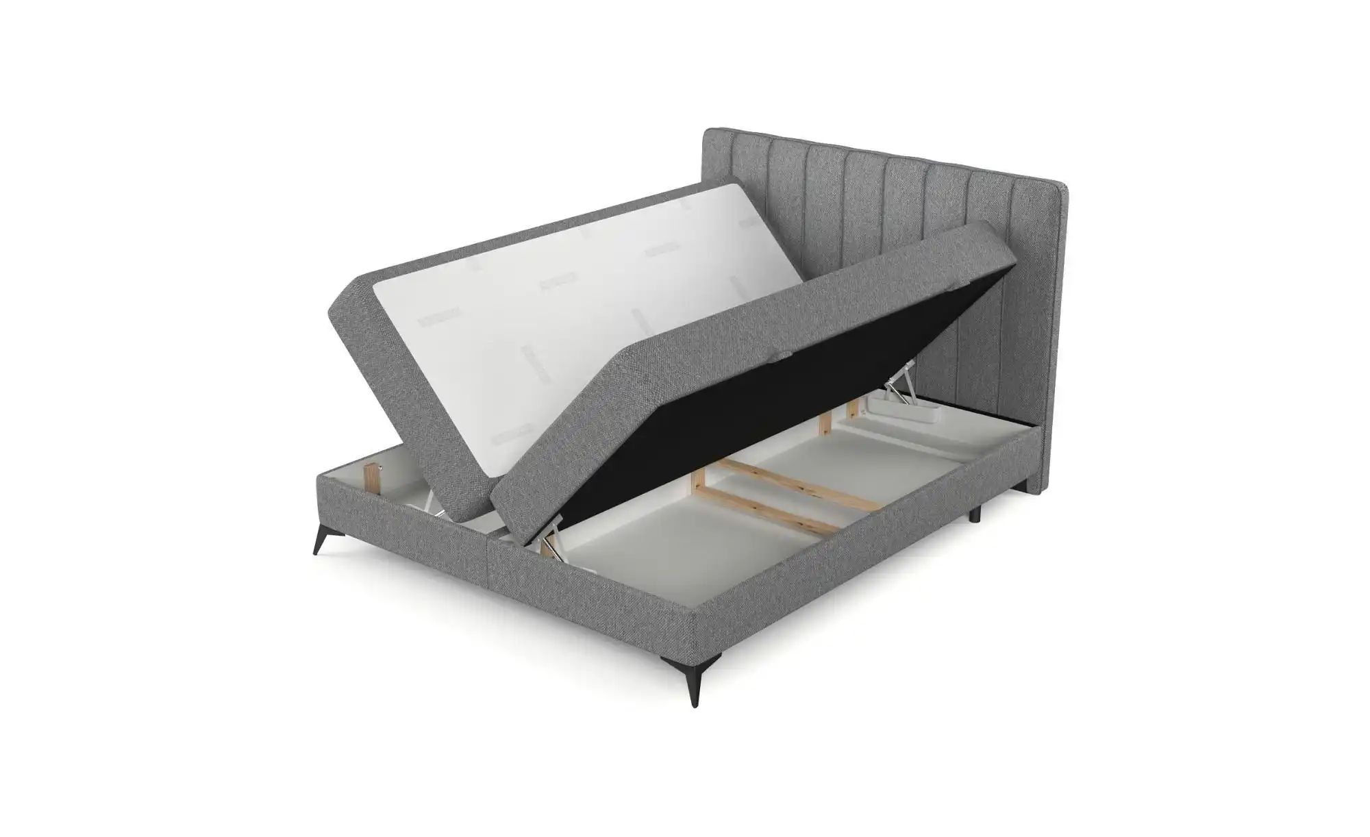 Boxspringbett mit Stauraum   ¦ grau ¦ Maße (cm): B: 202 H: 120 Betten > Kom günstig online kaufen