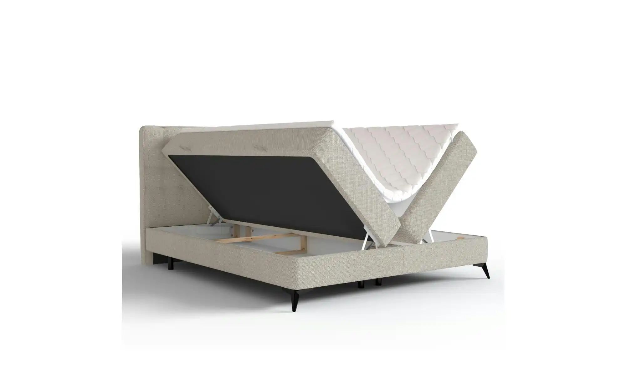 Boxspringbett mit Stauraum   ¦ beige ¦ Maße (cm): B: 182 H: 120 Betten > Ko günstig online kaufen