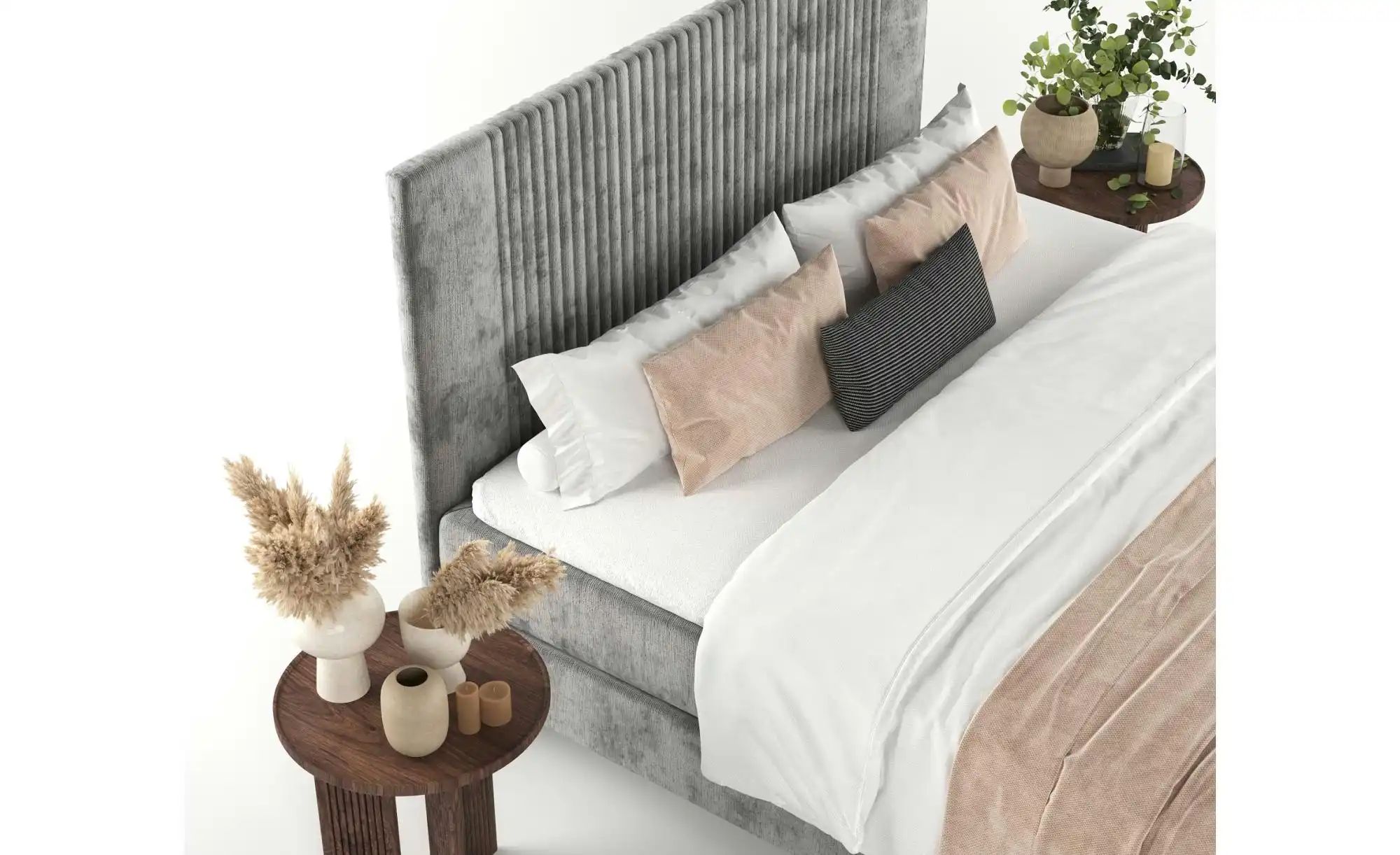 Boxspringbett   ¦ grau ¦ Maße (cm): B: 202 H: 119 Betten > Komfortbetten - günstig online kaufen