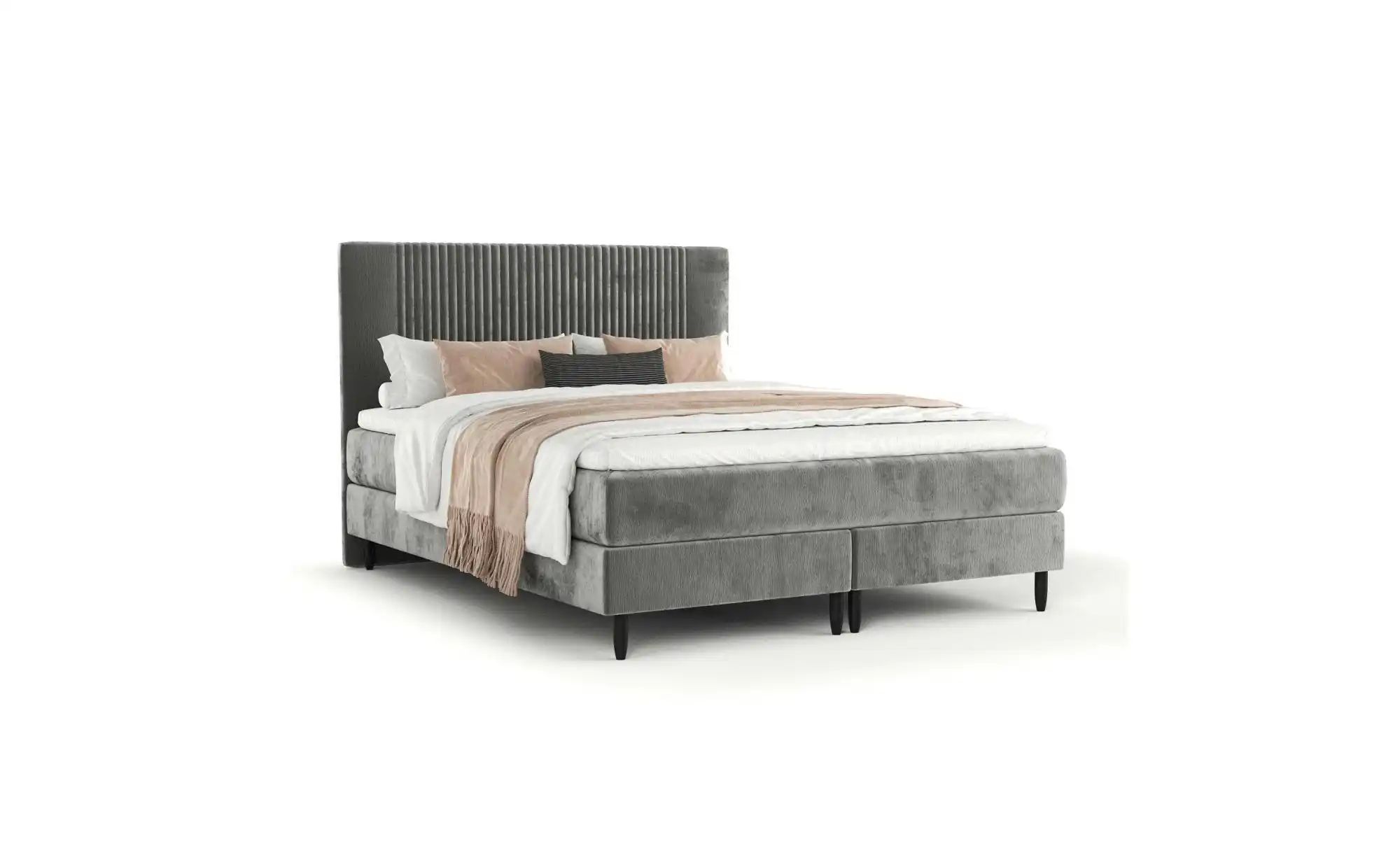 Boxspringbett   ¦ grau ¦ Maße (cm): B: 142 H: 119 Betten > Komfortbetten - günstig online kaufen