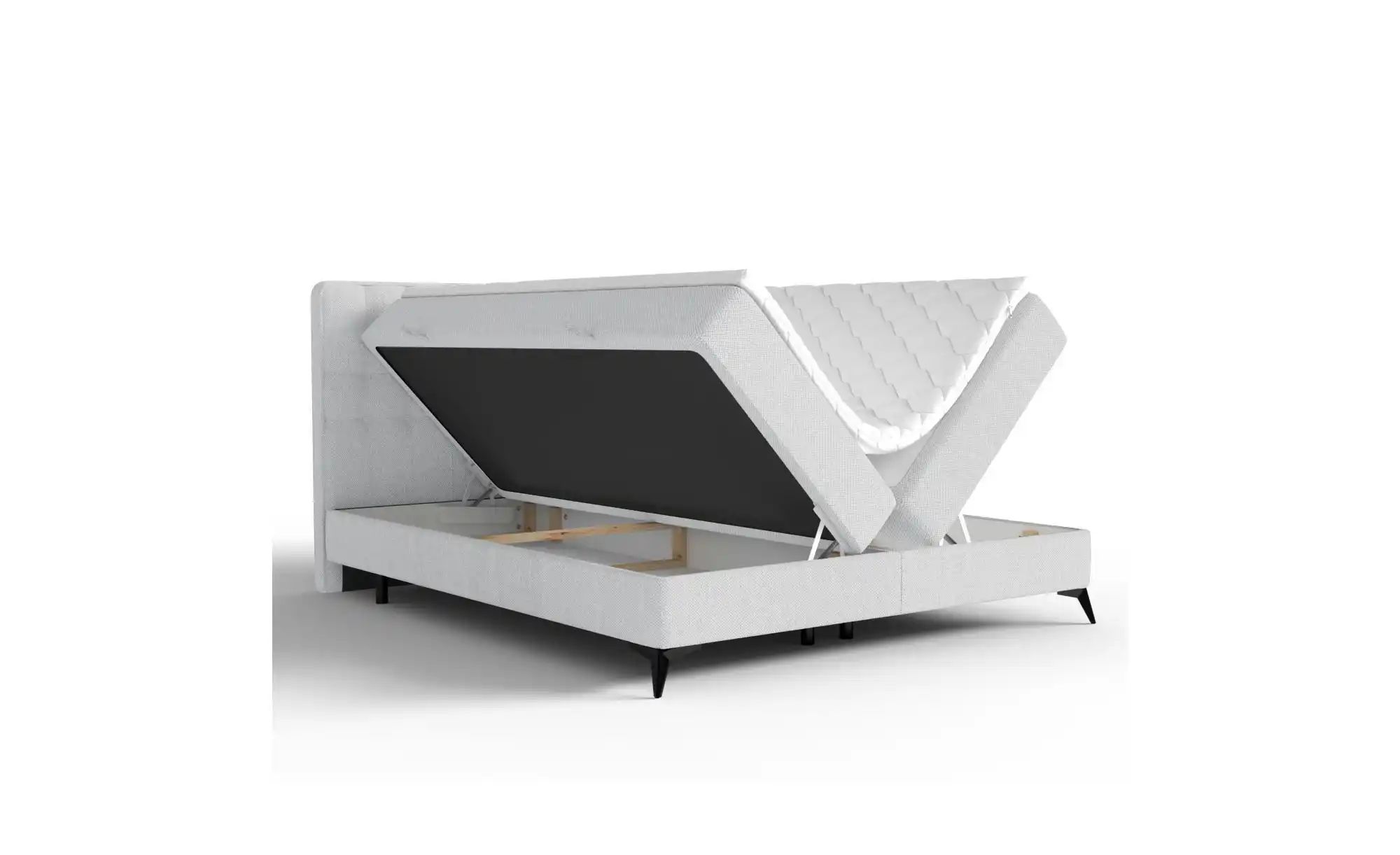 Boxspringbett mit Stauraum   ¦ grau ¦ Maße (cm): B: 122 H: 120 Betten > Kom günstig online kaufen