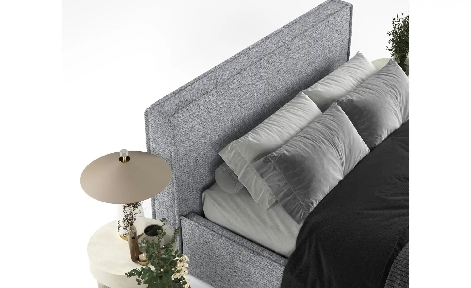 Polsterbett   ¦ grau ¦ Maße (cm): B: 142 H: 102 Betten > Polsterbetten - Hö günstig online kaufen