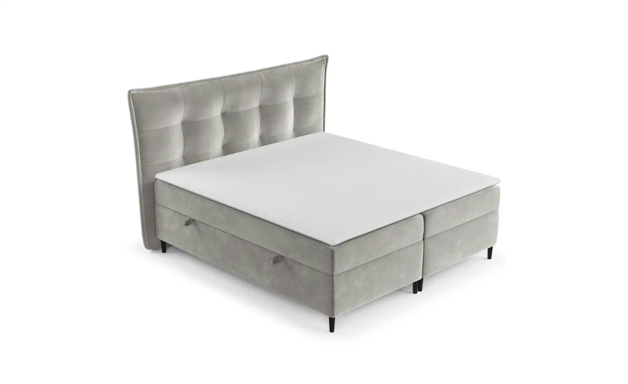 Boxspringbett mit Stauraum   ¦ grau ¦ Maße (cm): B: 233 H: 130 Betten > Kom günstig online kaufen