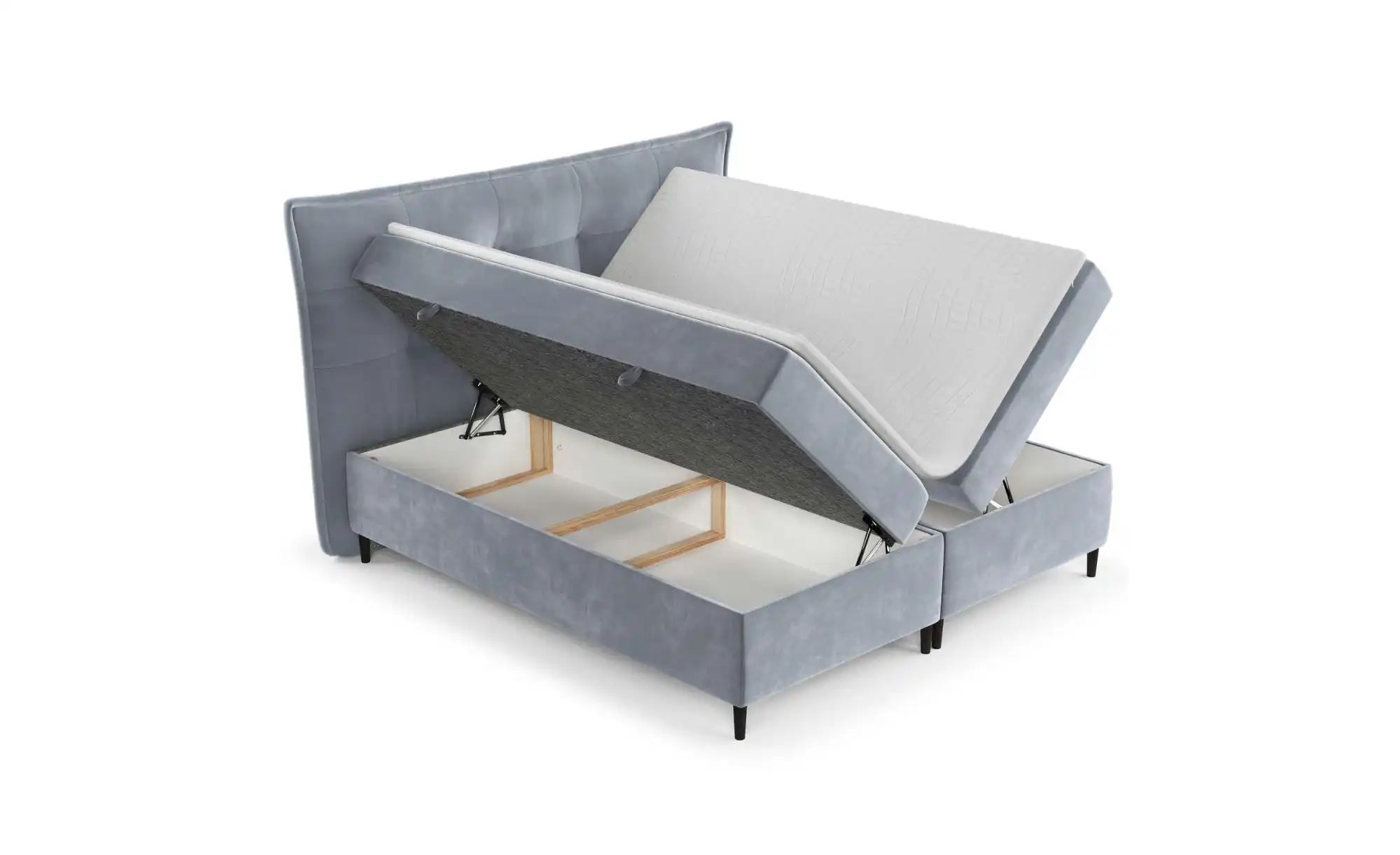 Boxspringbett mit Stauraum   ¦ blau ¦ Maße (cm): B: 193 H: 130 Betten > Kom günstig online kaufen