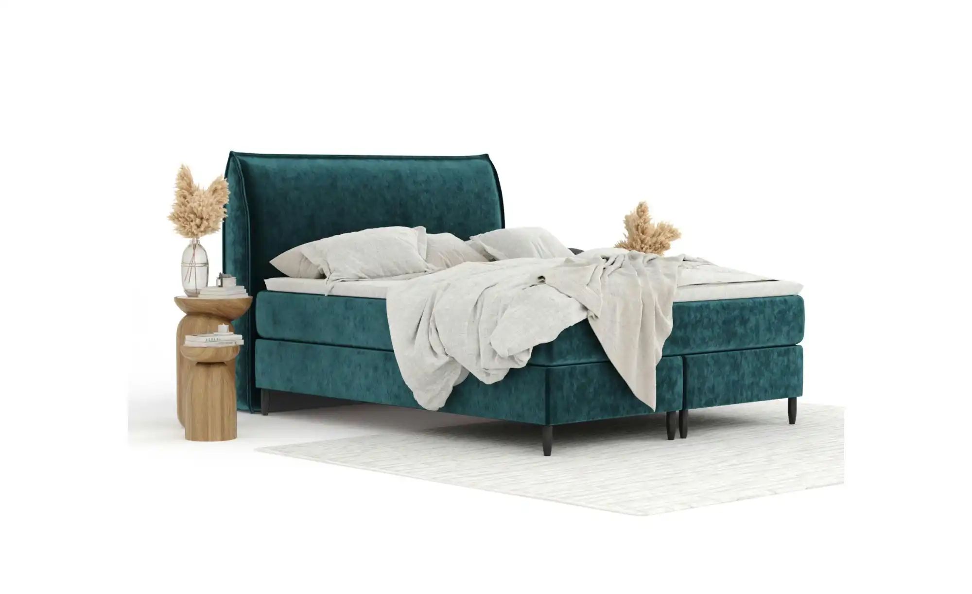 Boxspringbett   ¦ türkis/petrol ¦ Maße (cm): B: 171 H: 125 Betten > Komfort günstig online kaufen