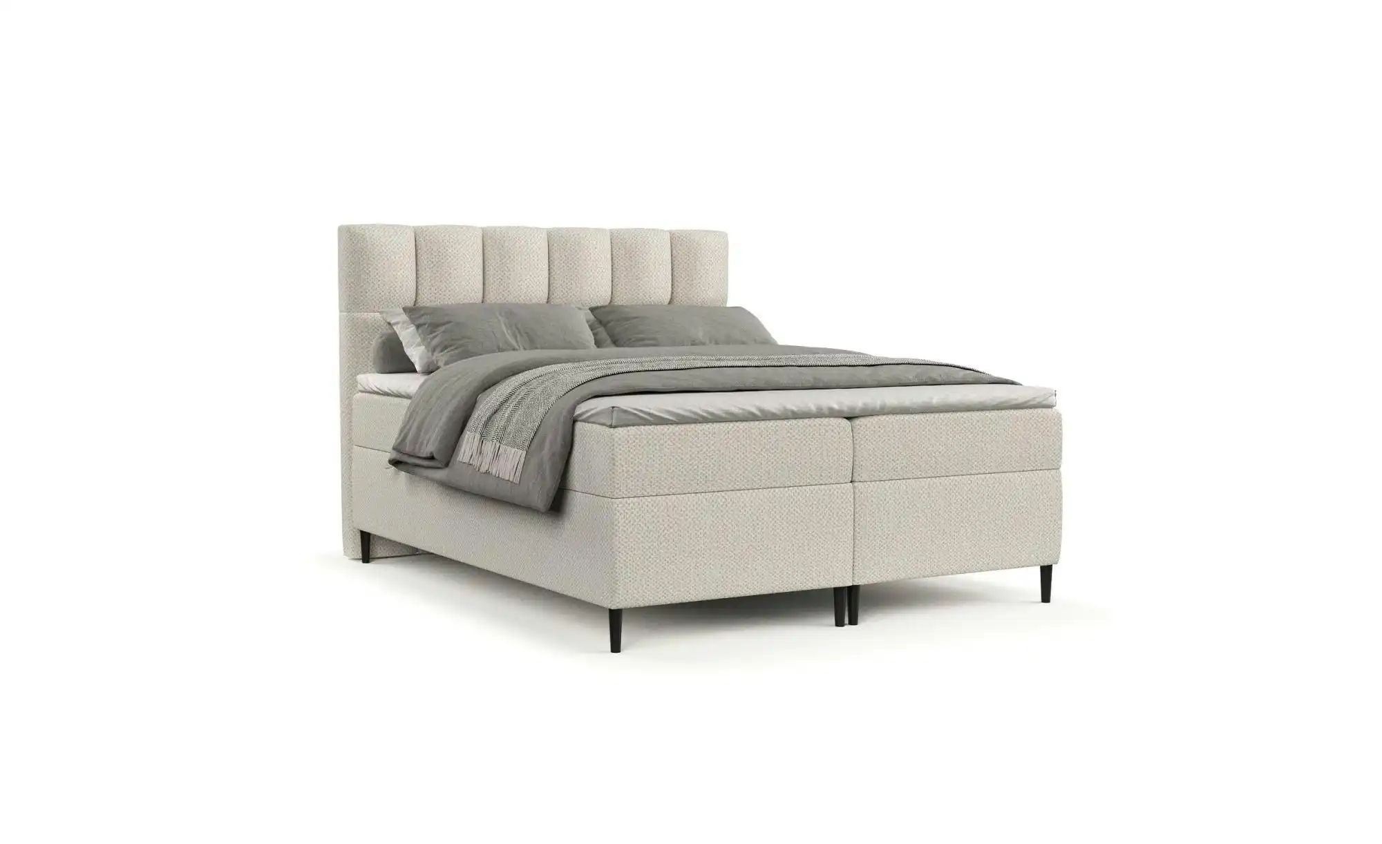 Boxspringbett mit Stauraum   ¦ beige ¦ Maße (cm): B: 162 H: 125 Betten > Ko günstig online kaufen