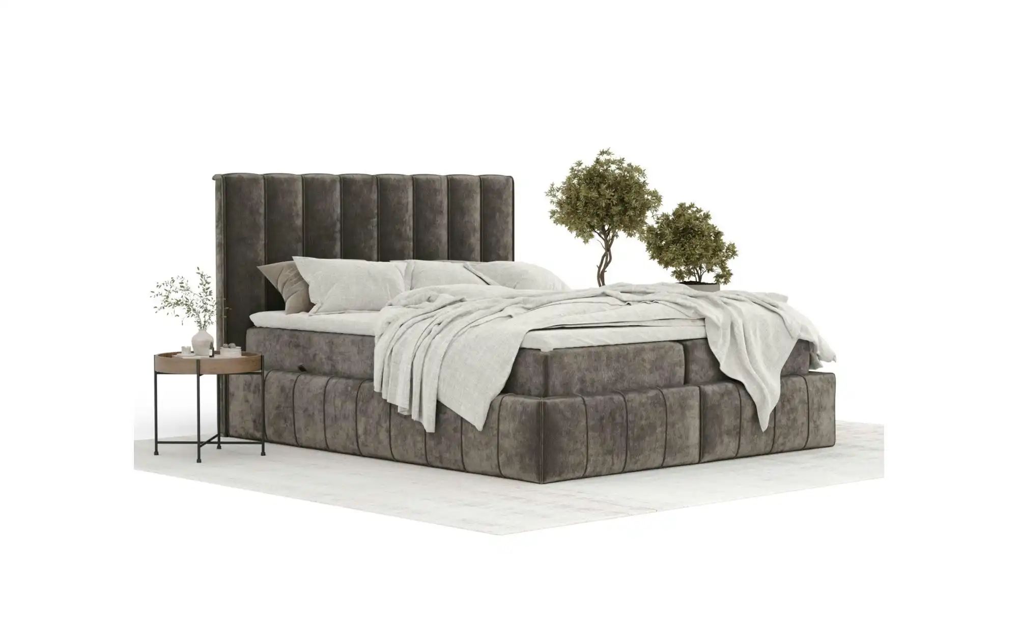 Boxspringbett mit Stauraum   ¦ braun ¦ Maße (cm): B: 185 H: 124 Betten > Ko günstig online kaufen