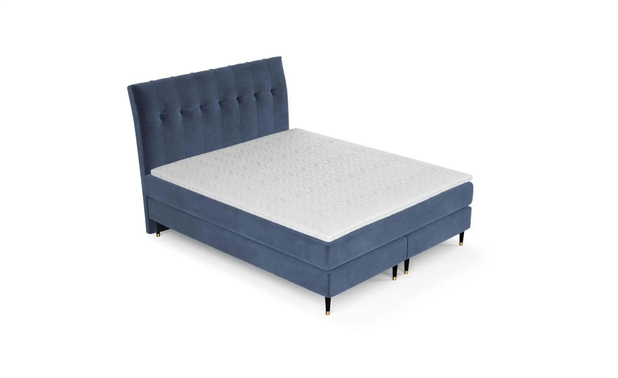 Boxspringbett   ¦ blau ¦ Maße (cm): B: 142 H: 120 Betten > Komfortbetten - günstig online kaufen