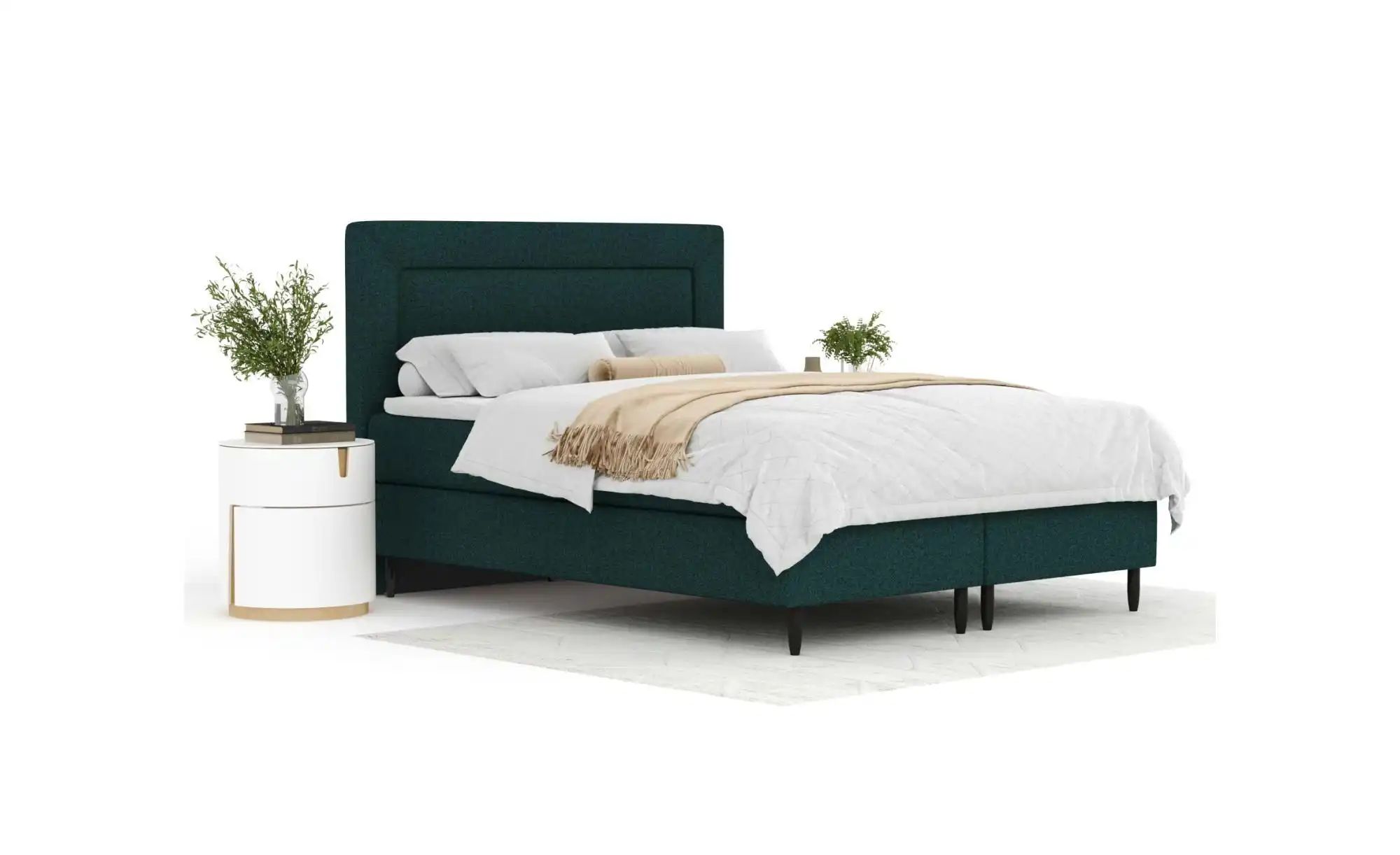 Boxspringbett   ¦ grün ¦ Maße (cm): B: 205 H: 123 Betten > Komfortbetten - günstig online kaufen